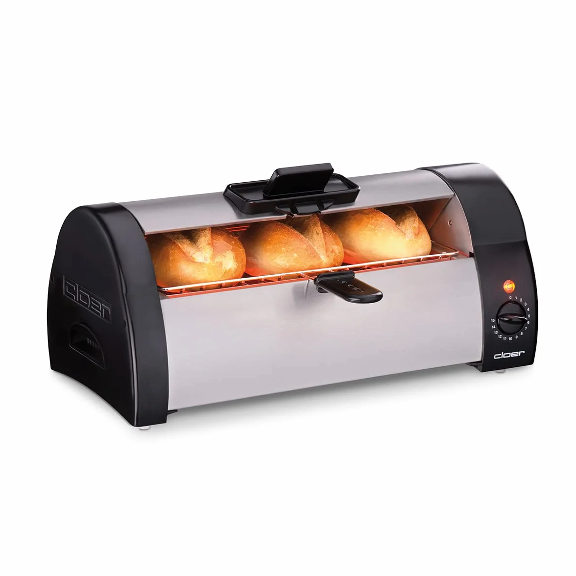 Cloer 3080 Toster do Pieczenia Bułek 570 W Stal Nierdzewna