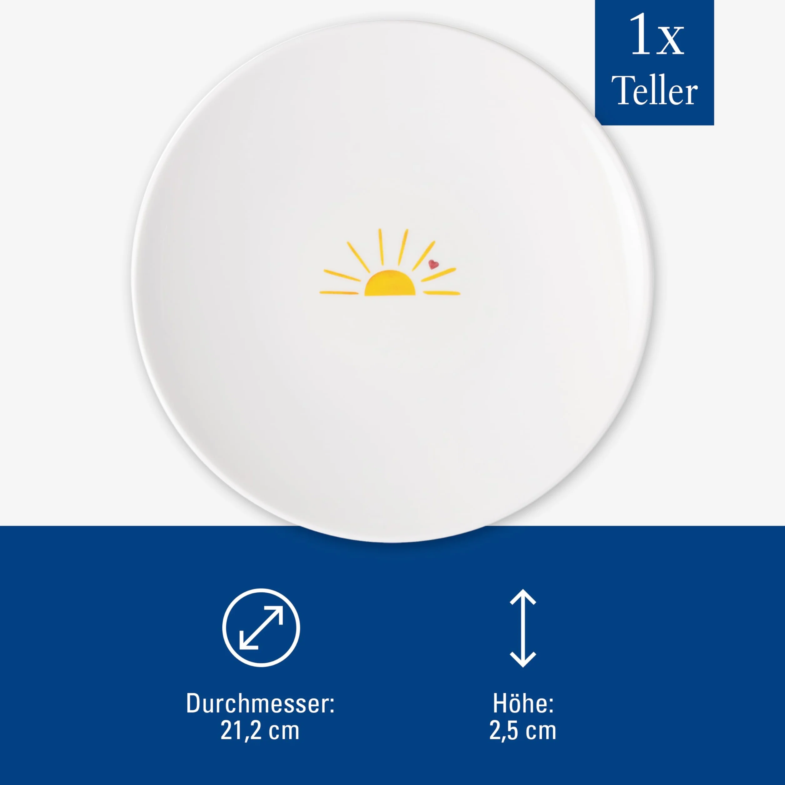 Villeroy & Boch With Love talerz śniadaniowy Hello Sunshine porcelana 20 cm