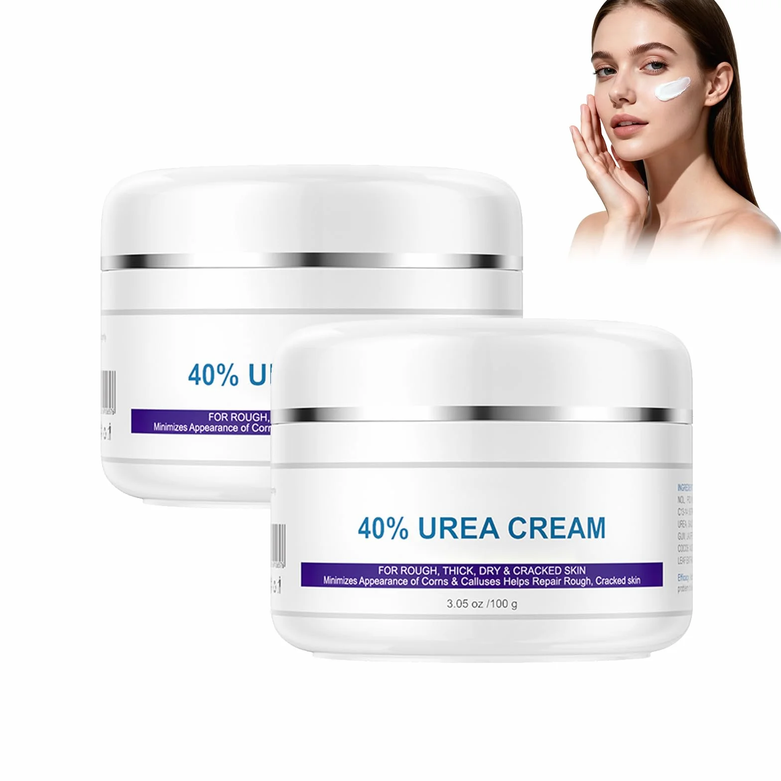 Urea Cream 2 szt. 40% krem mocznikowy, peeling i maść na pęknięcia, nawilżający, do dłoni, stóp, twarzy i ciała, usuwa obumarły naskórek