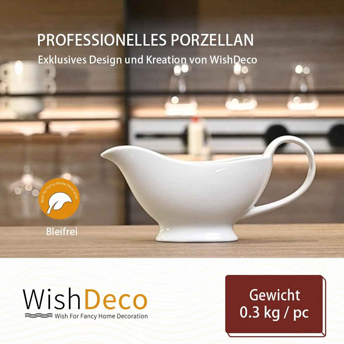 WishDeco Ceramiczna sosjerka porcelana 20 ml