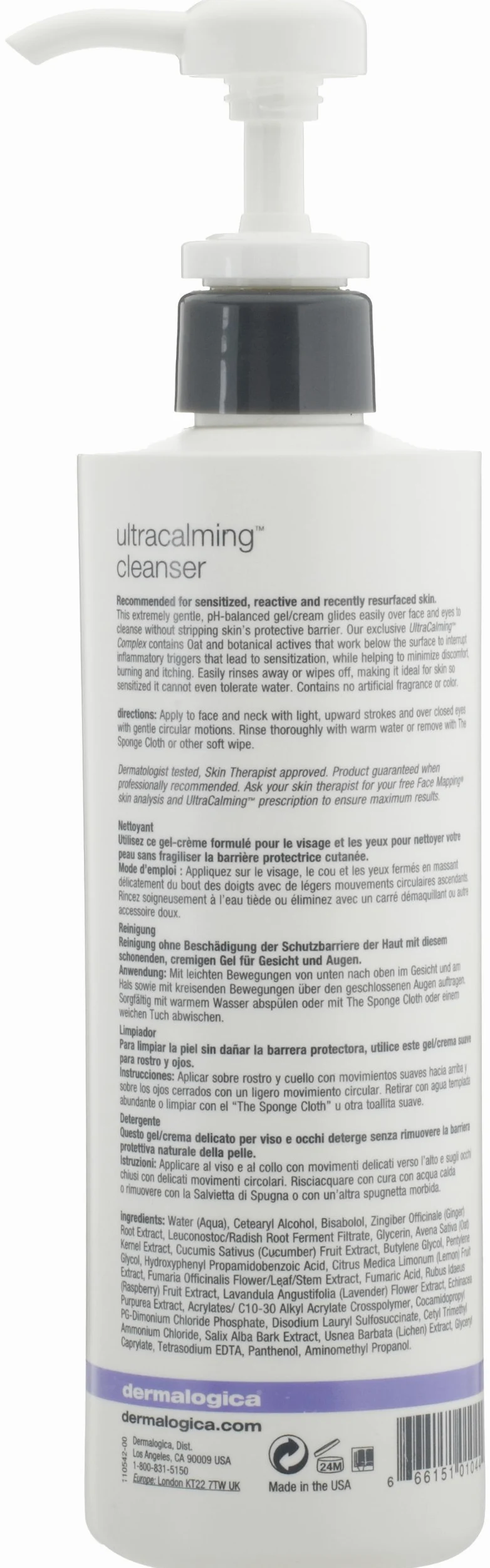 Dermalogica Ultra Calming Cleanser 250 ml – środek do czyszczenia twarzy do delikatnego oczyszczania o działaniu uspokajającym skórę. Koi i chłodzi, do skóry wrażliwej i wrażliwej.