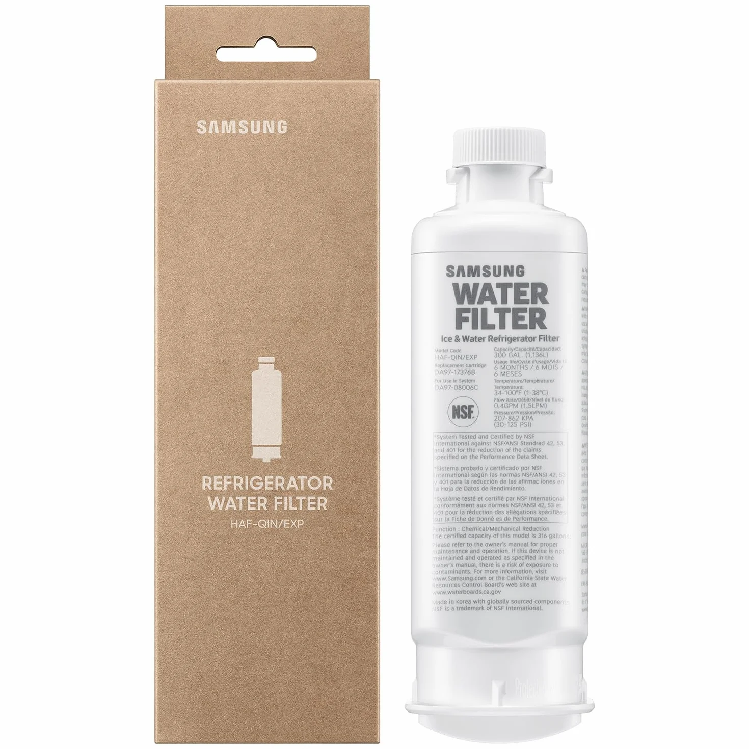 SAMSUNG DA97-17376B HAF-Qin/EXP Filtr do wody do lodówki, 1 szt