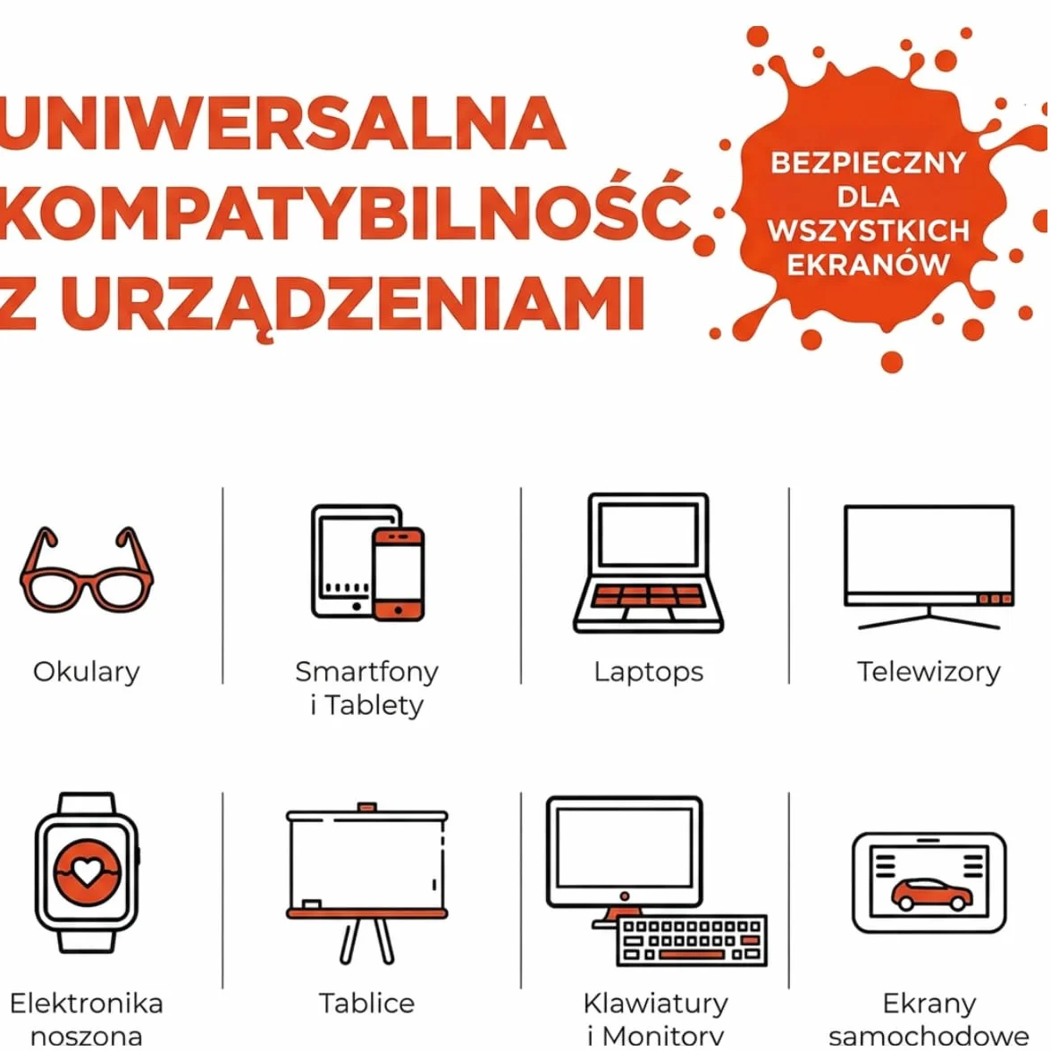 WHOOSH! Screen Shine Pro Spray do Czyszczenia Ekranu 500 ml, Bez Smug, Bez Alkoholu, TV OLED LCD, Monitor, Laptop, Smartphone, Wielokrotnego Napełniania, Ściereczka