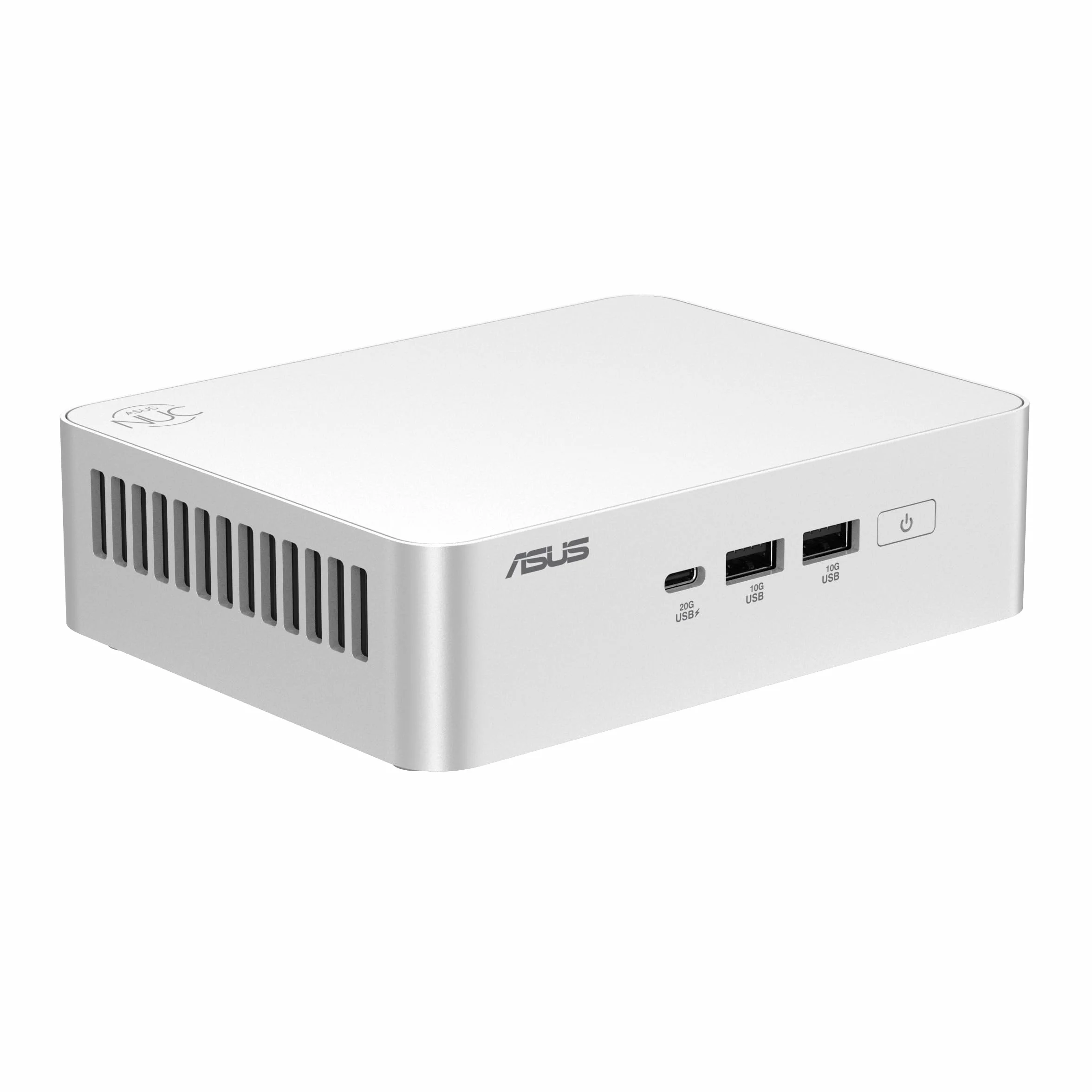 ASUS NUC 15 Pro Plus Kit RNUC15CRSU900002 (procesor Intel Core i9 Ultra, karta graficzna Arc, WiFi 7, Bluetooth 5.4, bez systemu operacyjnego, z zasilaczem UE, biały)
