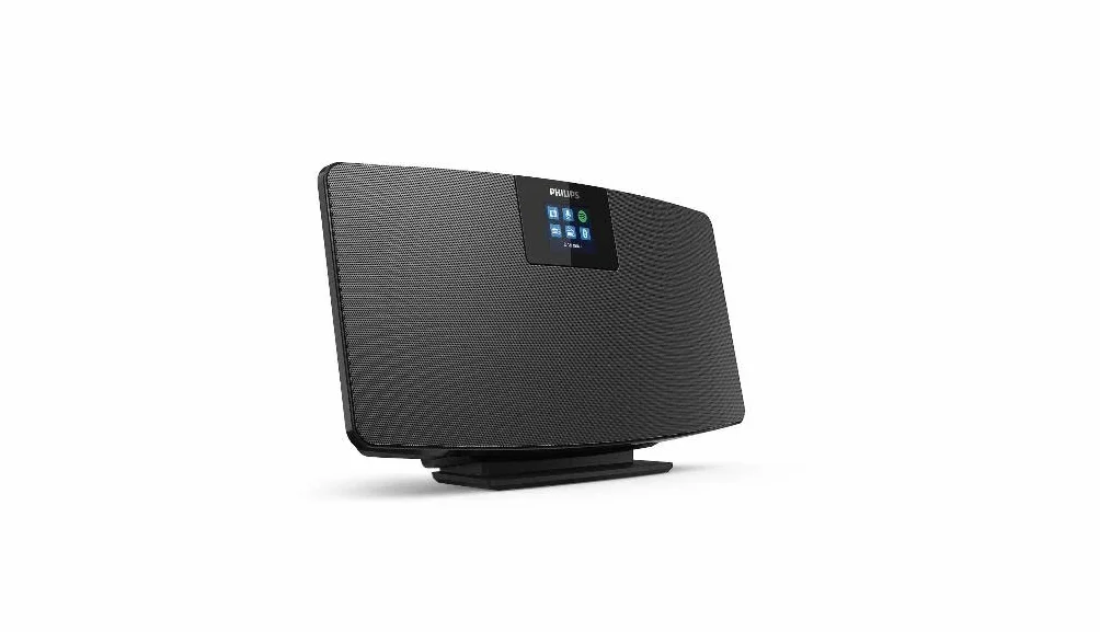 Philips M2805/10 radio internetowe, radio DAB+ (WiFi, wielokrotne Bluetooth, Spotify Connect, funkcja alarmu, dźwięk stereo, wyświetlacz TFT, smukły design), czarne – model 2020/2021