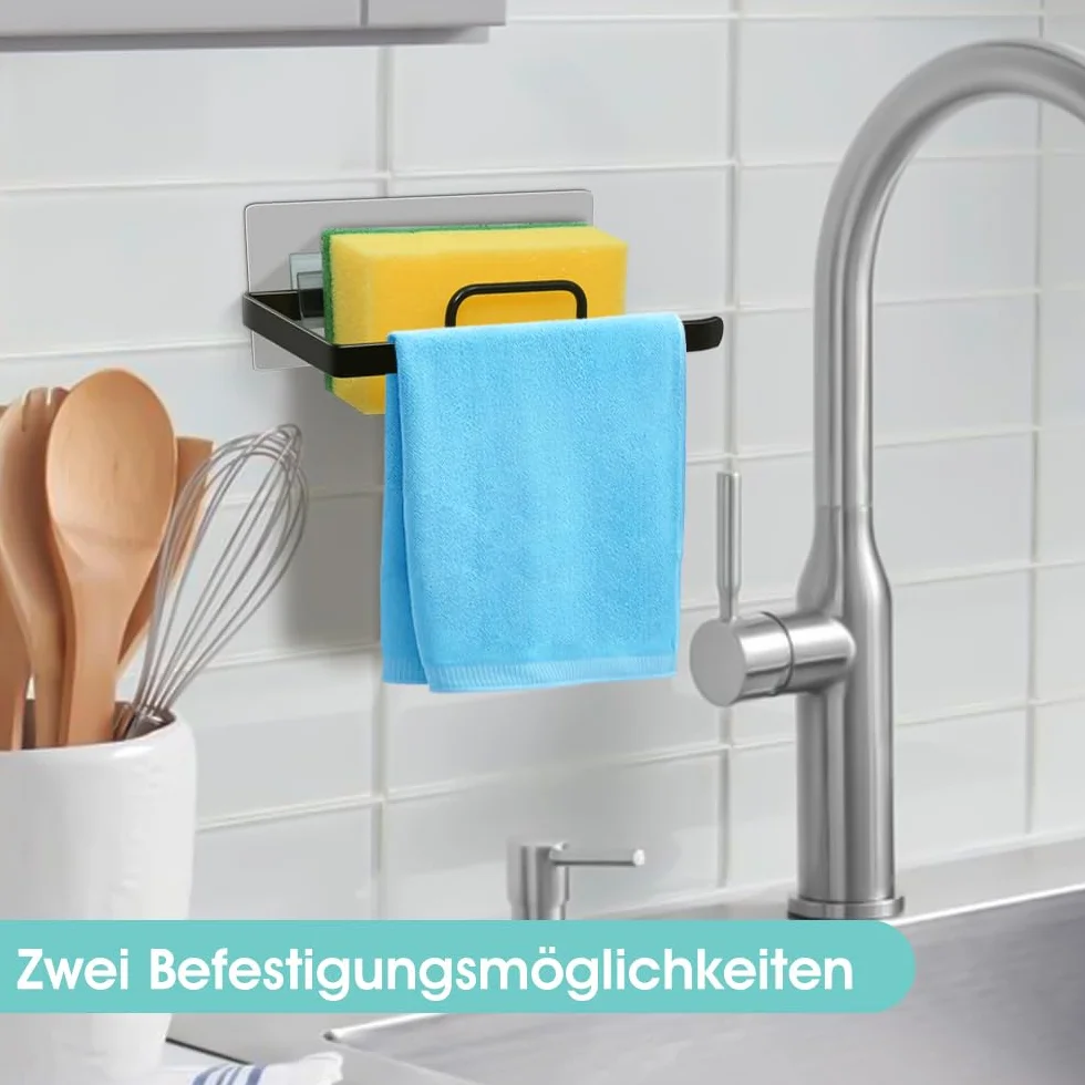 Samoprzylepny Uchwyt na Gąbkę Kuchenną do Zlewu na Szczotkę i Ścierki