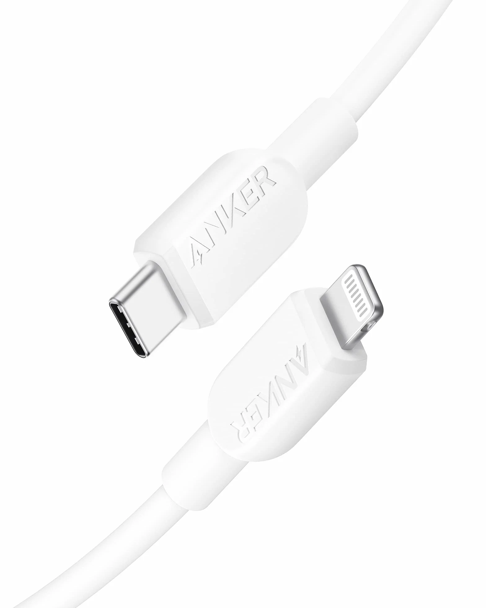 Anker Kabel USB-C do Lightning – certyfikowany MFi, kompatybilny z iPhone 14 i innymi (ładowarka nie jest dołączona), 0,9 m, biały