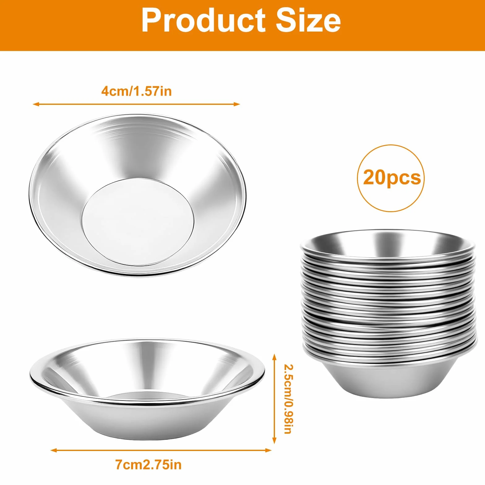 Foremki do pieczenia ciasta jajecznego z aluminium, 20 sztuk, z silikonowym pędzlem