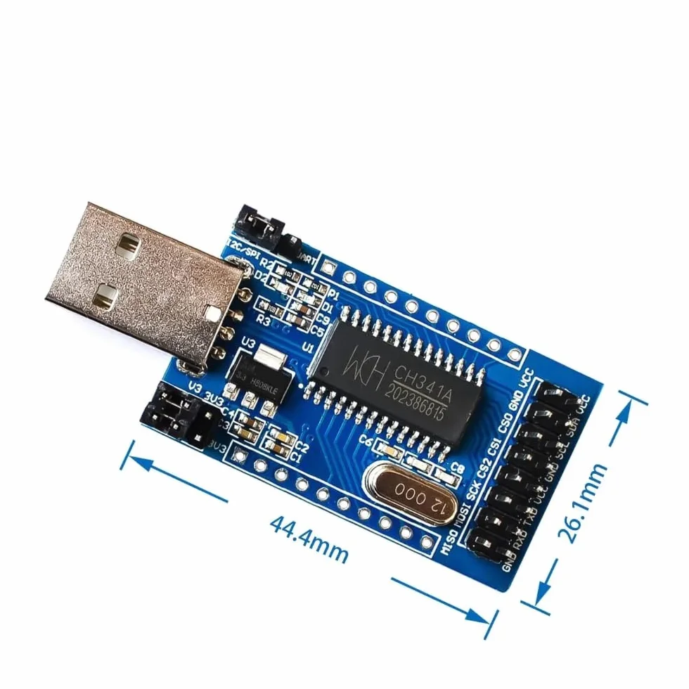 DollaTek CH341A adapter USB na UART/IIC/SPI/TTL/ISP EPP/MEM konwerter równoleg?y wbudowany wska?nik pracy modu? p?ytki lampy