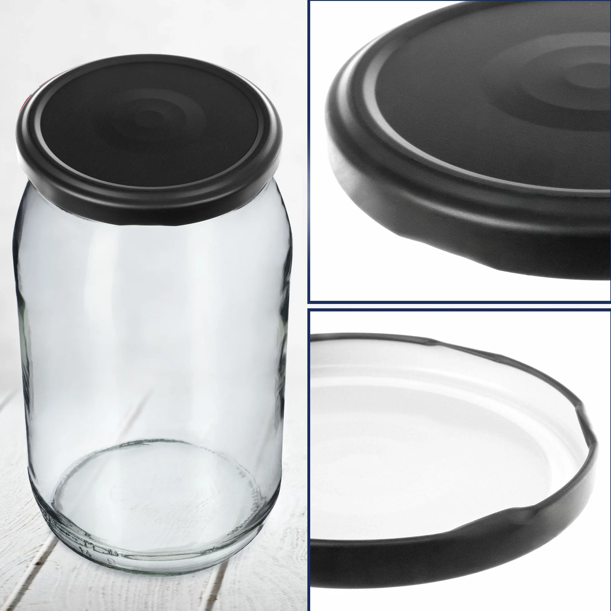 KADAX Zestaw 10 szt. Wieczka metalowe 82mm 6-zaczepowe do pasteryzacji