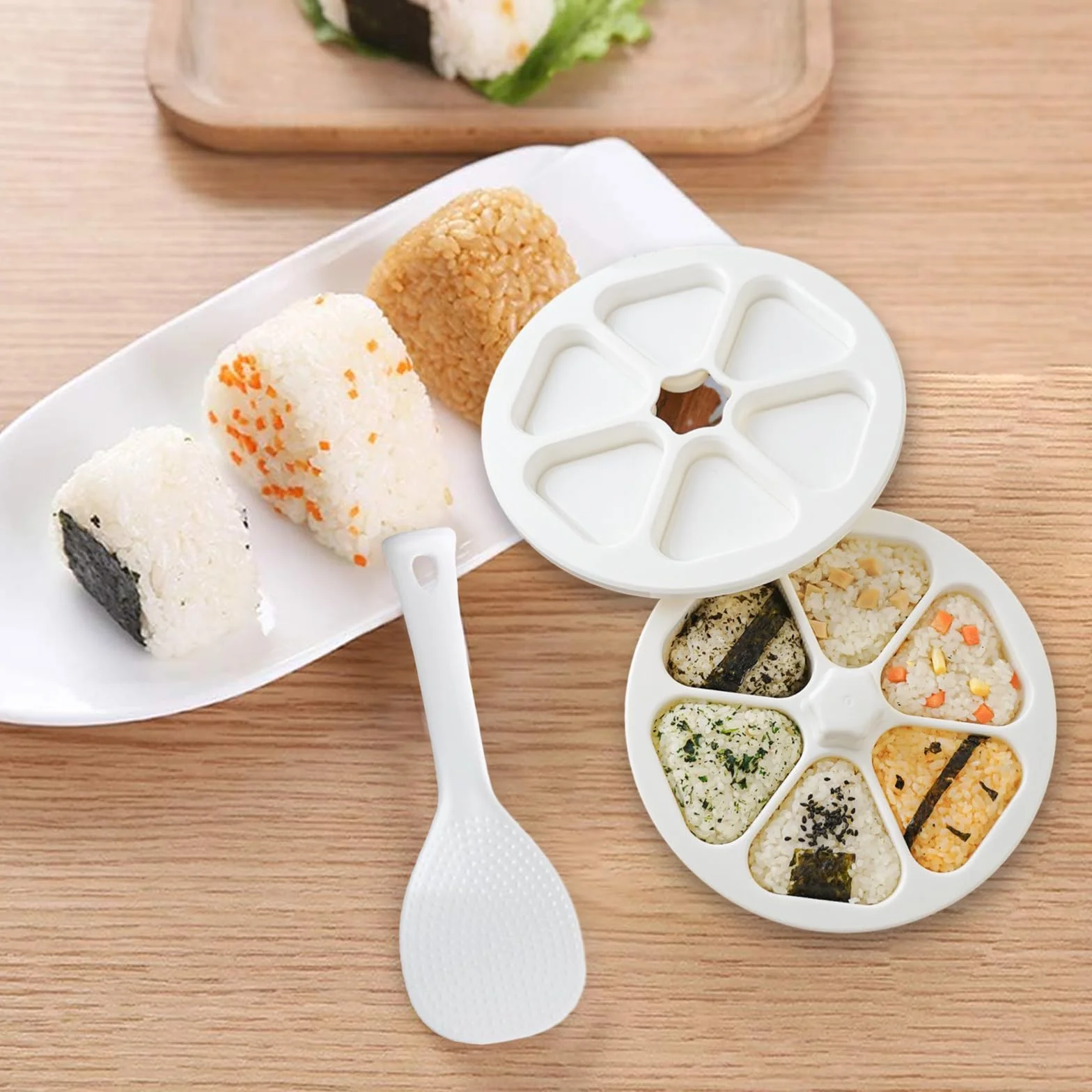 Foremka do Onigiri 6 w 1, Trójkątna, Silikonowa, Oryginalna Forma