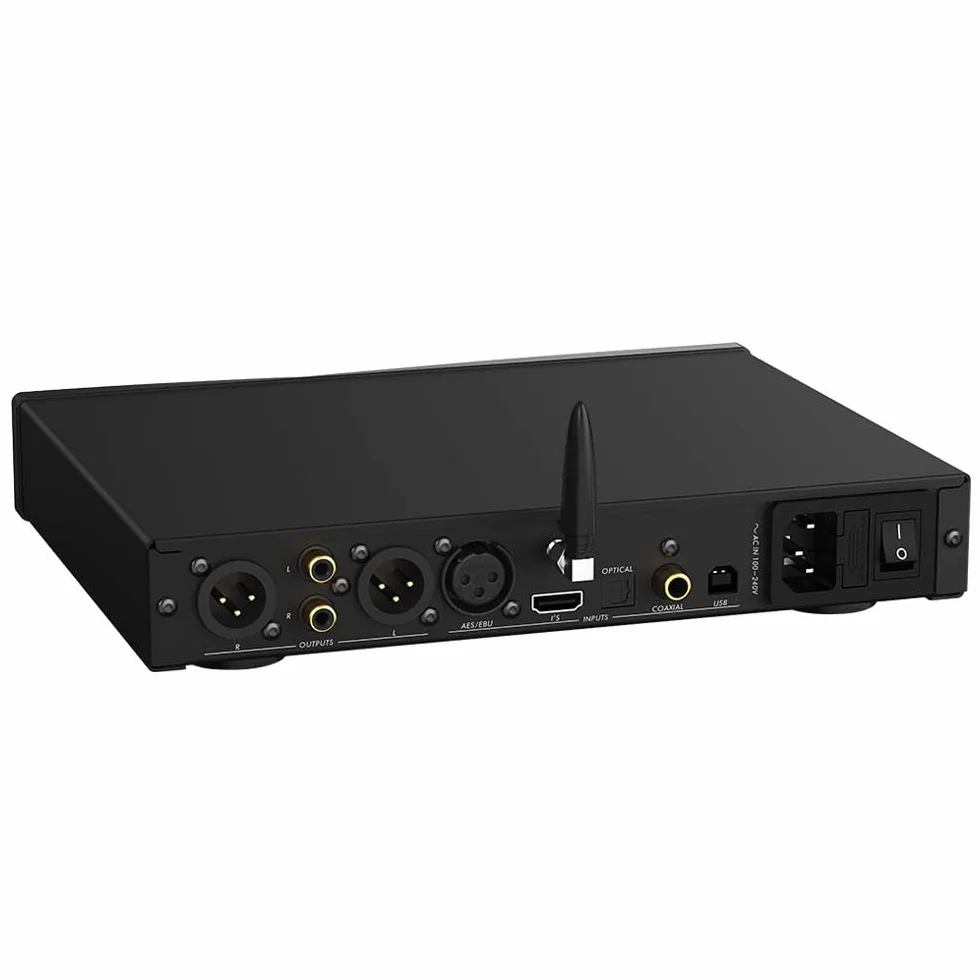 LOXJIE D60 HiFi wzmacniacz słuchawkowy, dekoder 6,35 mm/4,4 mm, słuchawki Jack 300Ω 700 mW x 2 Bluetooth 5.1, przekładnia I² S 7 filtrów ES9039MSPRO chip z pilotem zdalnego sterowania (czarny)