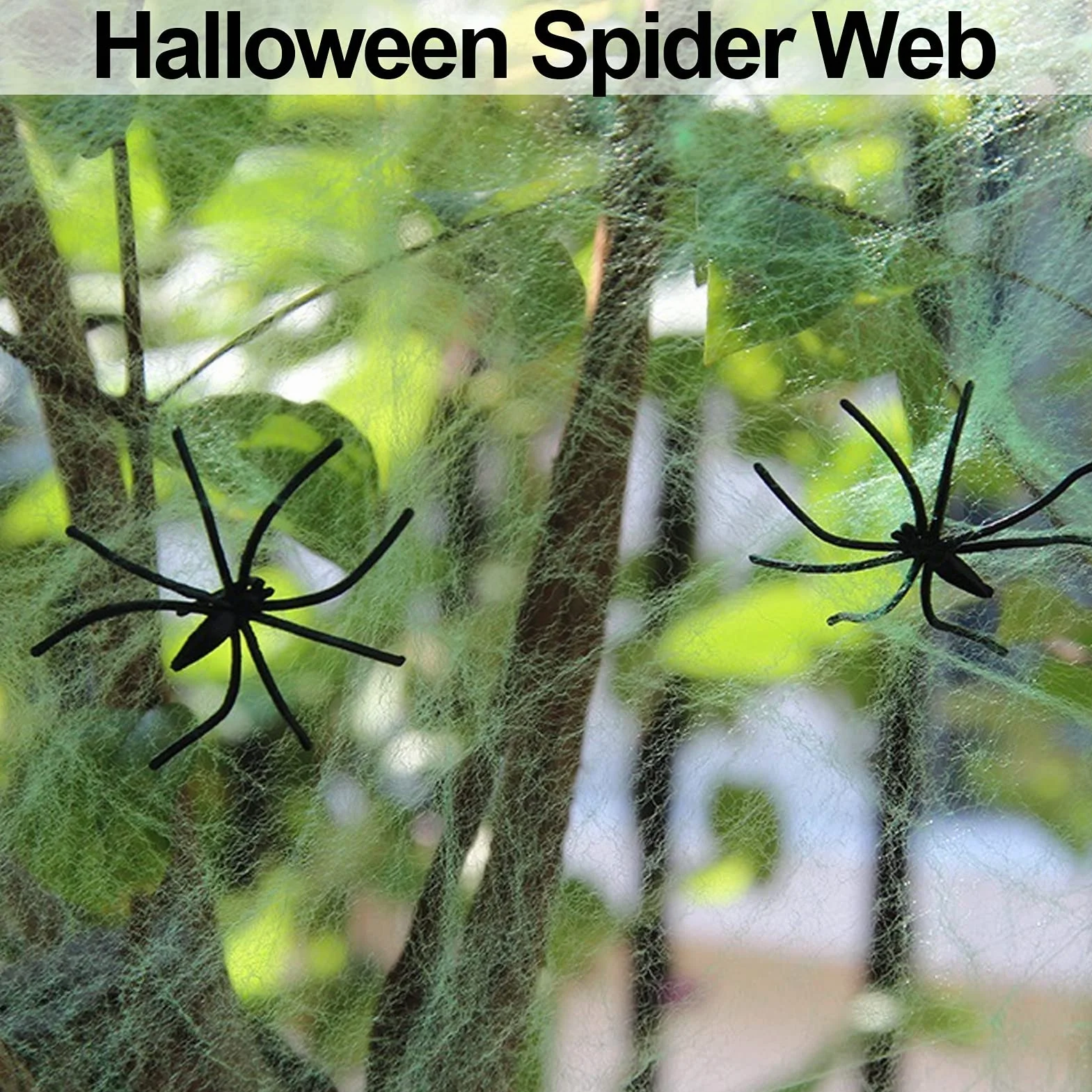 Halloween Pająk sieć Dekoracje na Halloween Zielony