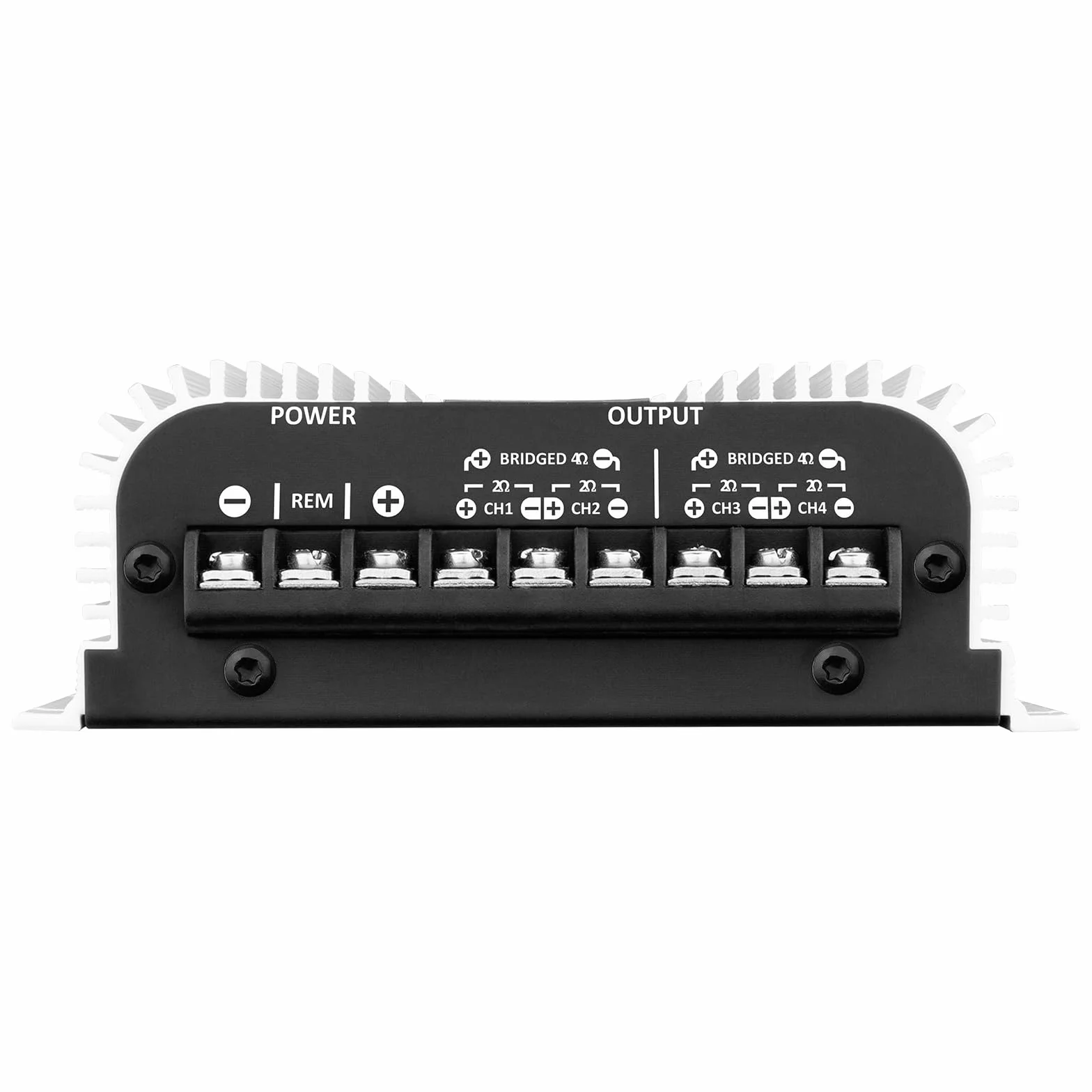 Taramps TS 400 x 4 z automatycznym wejściem wysokiego poziomu, 400 W, RMS, 4 kanały, pełny zakres, samochodowy wzmacniacz audio, klasa wejściowa RCA, 2 kanały, wielokanałowy system wzmacniacza