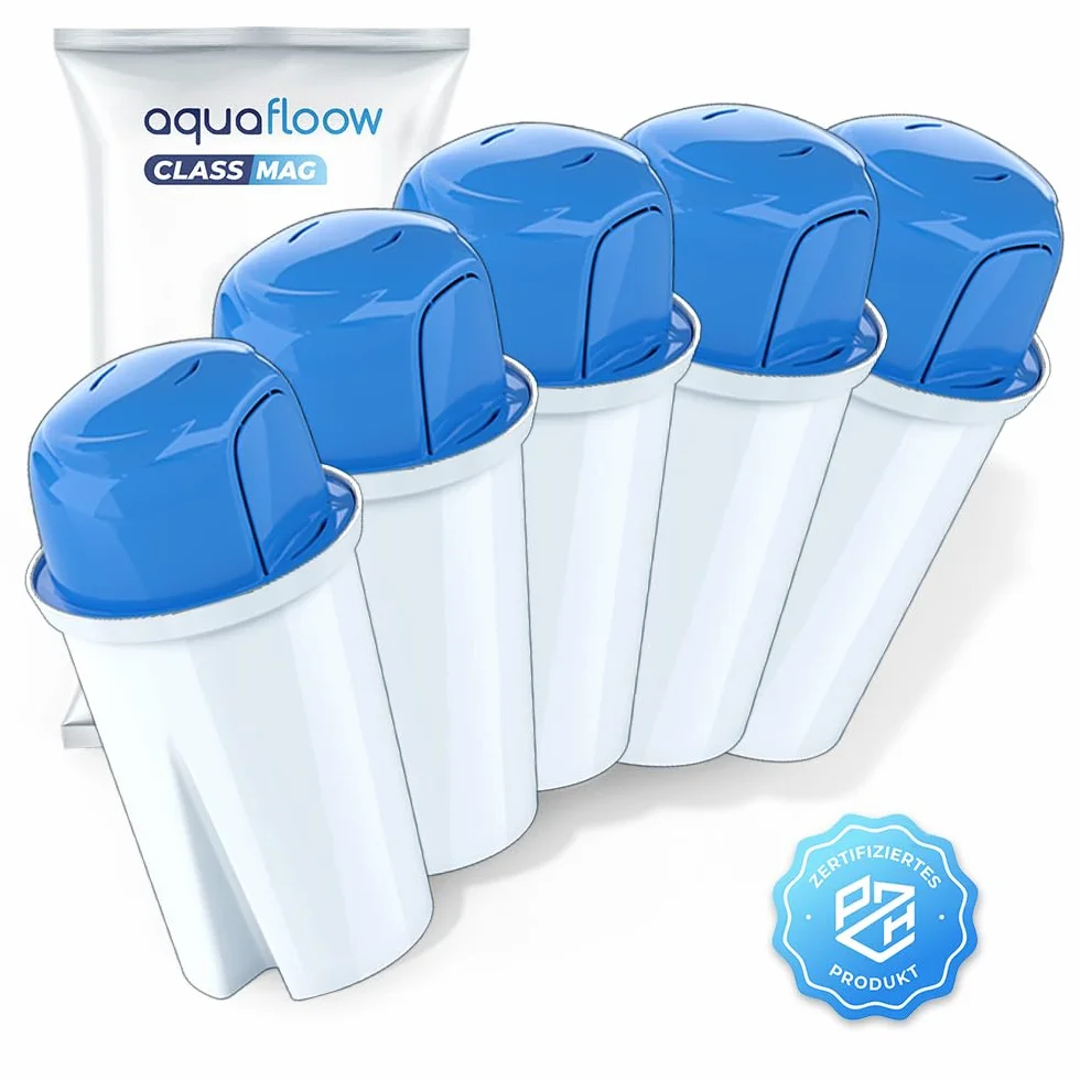 Aquafloow Filtr do dzbanka wkład filtrujący zamiennik Aquaphor B100-15 Dafi Classic Brita Classic Laica wzbogacenie magnezem 5 sztuk