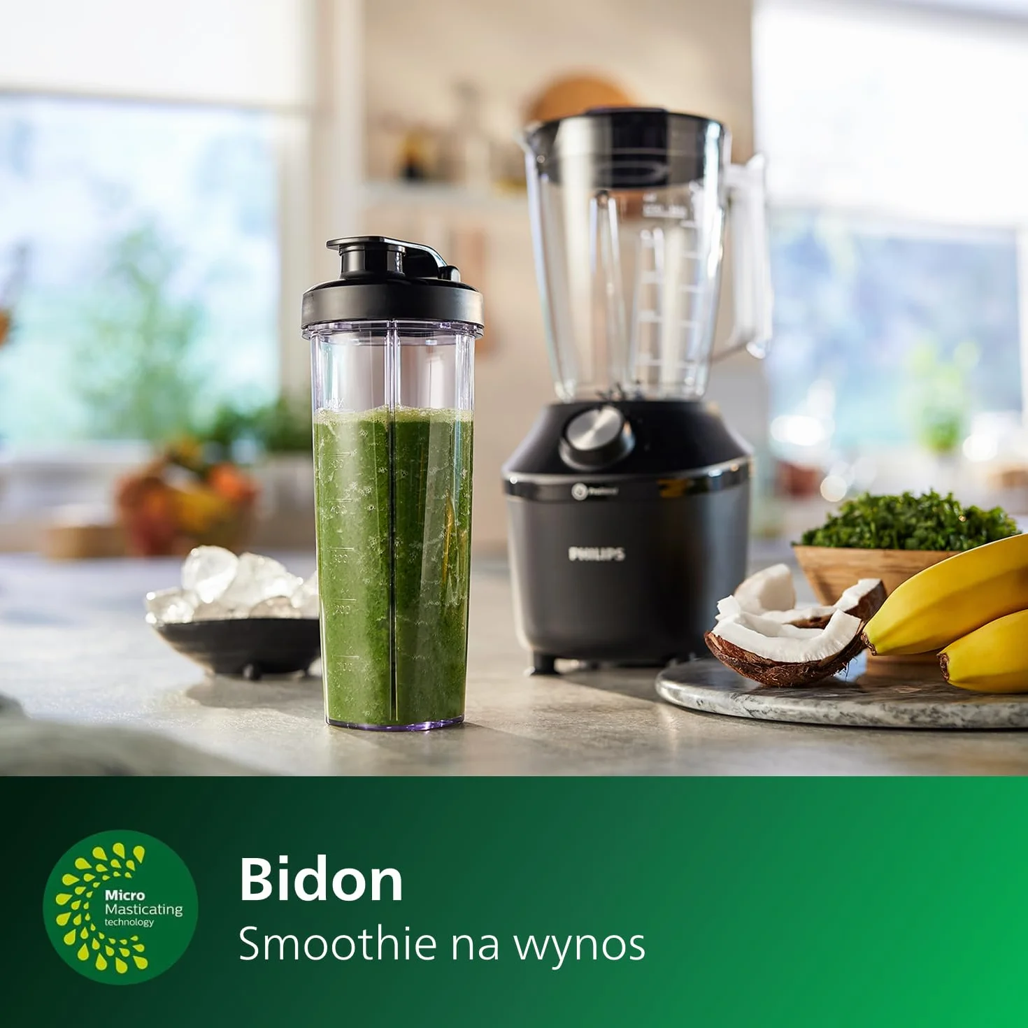 Philips Seria 3000 Blender 600 W Szklany Dzbanek 2 L Czarny HR2291/41