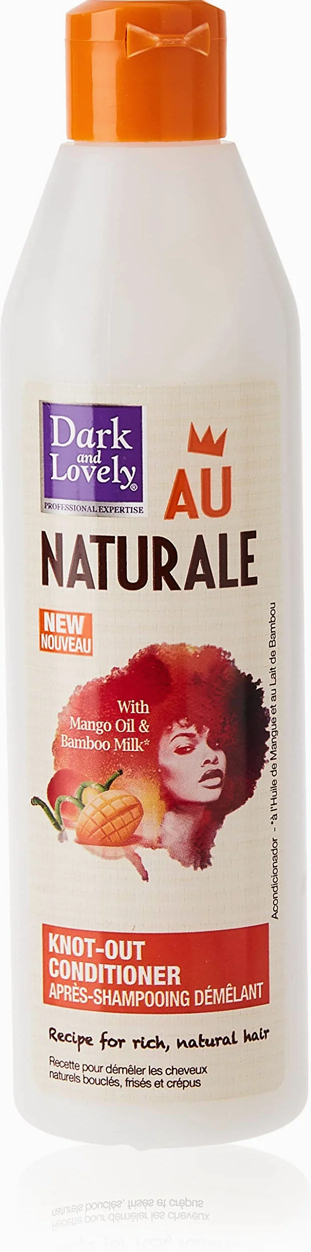 Dark & Lovely - Naturalny szampon do rozczesywania włosów pustych, kręconych, naturalnych z olejkiem mango i mlekiem bambusowym - 250ml