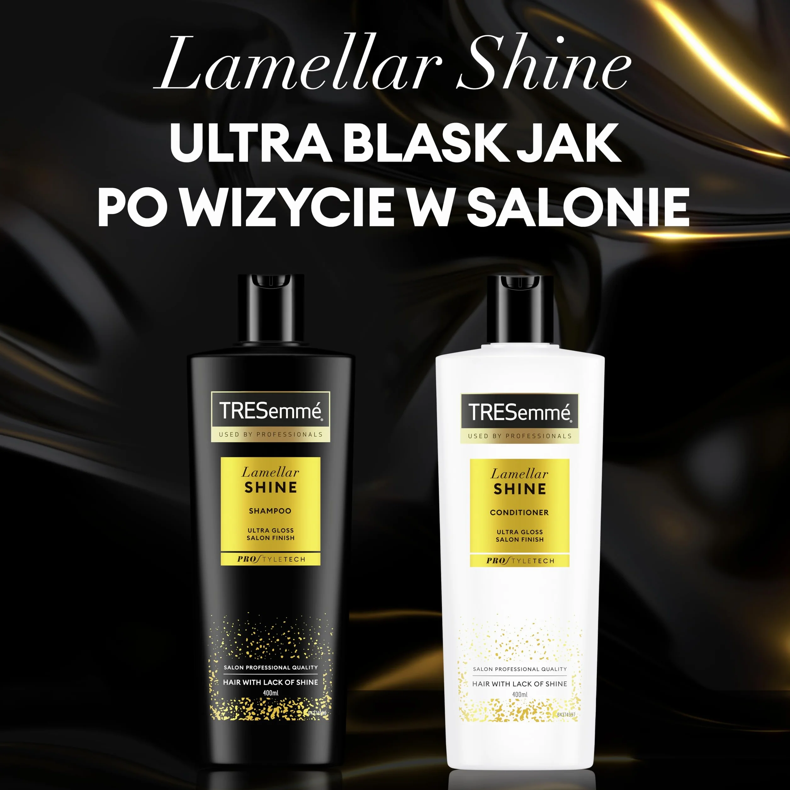 TRESemmé Szampon i Odżywka Lamellar Shine pielęgnacja włosów w zestawie z opatentowaną technologią Lamellar 400 ml + 400 ml