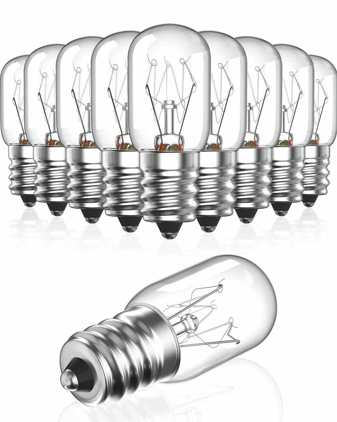 Bonlux Żarówka do lampy solnej, ściemniana E14 SES, mała śruba Edisona, karłowaty, 10 W, 240 V, do lodówki, piekarnika, pułapki na pchły, zapachów, palnik do topienia wosku, lampa znakowa (10 sztuk)