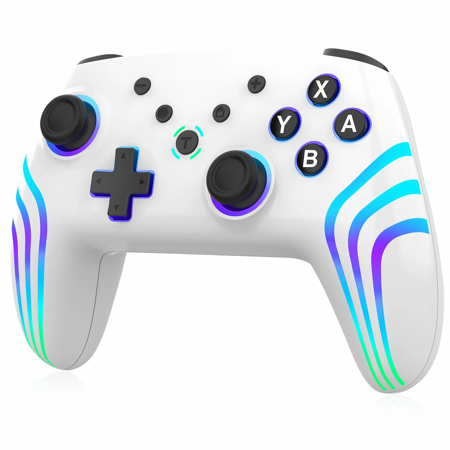 Kontroler przełączników, zmienne światła RGB, kontroler Switch Pro z budzikiem/precyzyjnym joystickiem, 6-osiowy żyroskop, podwójny wstrząs/turbo, kontroler bezprzewodowy do przełącznika /