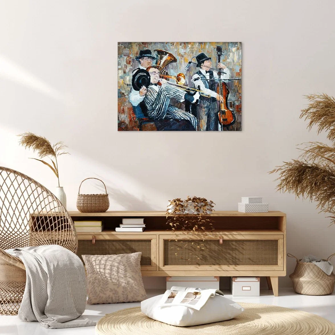 ARTTOR Obraz na płótnie jazz muzyka 70x50cm Dekoracja ścienna