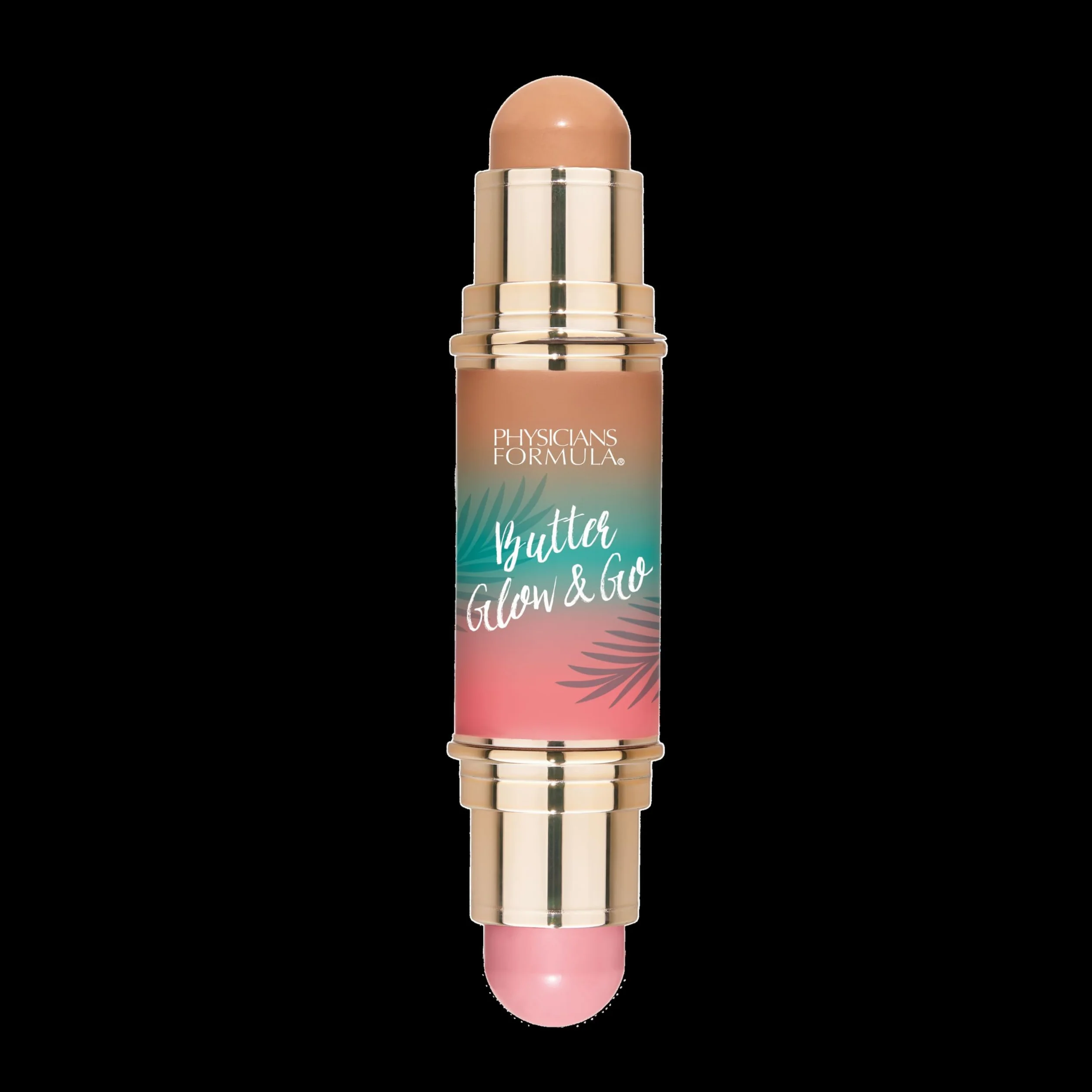 Physicians Formula Butter Glow & Go, Dual-Ended Multiuse Makeup Stick for Cheeks, Eyes and Lips, Complementary Shades for Bronzing, Contouring and Blush, Beachy Pink