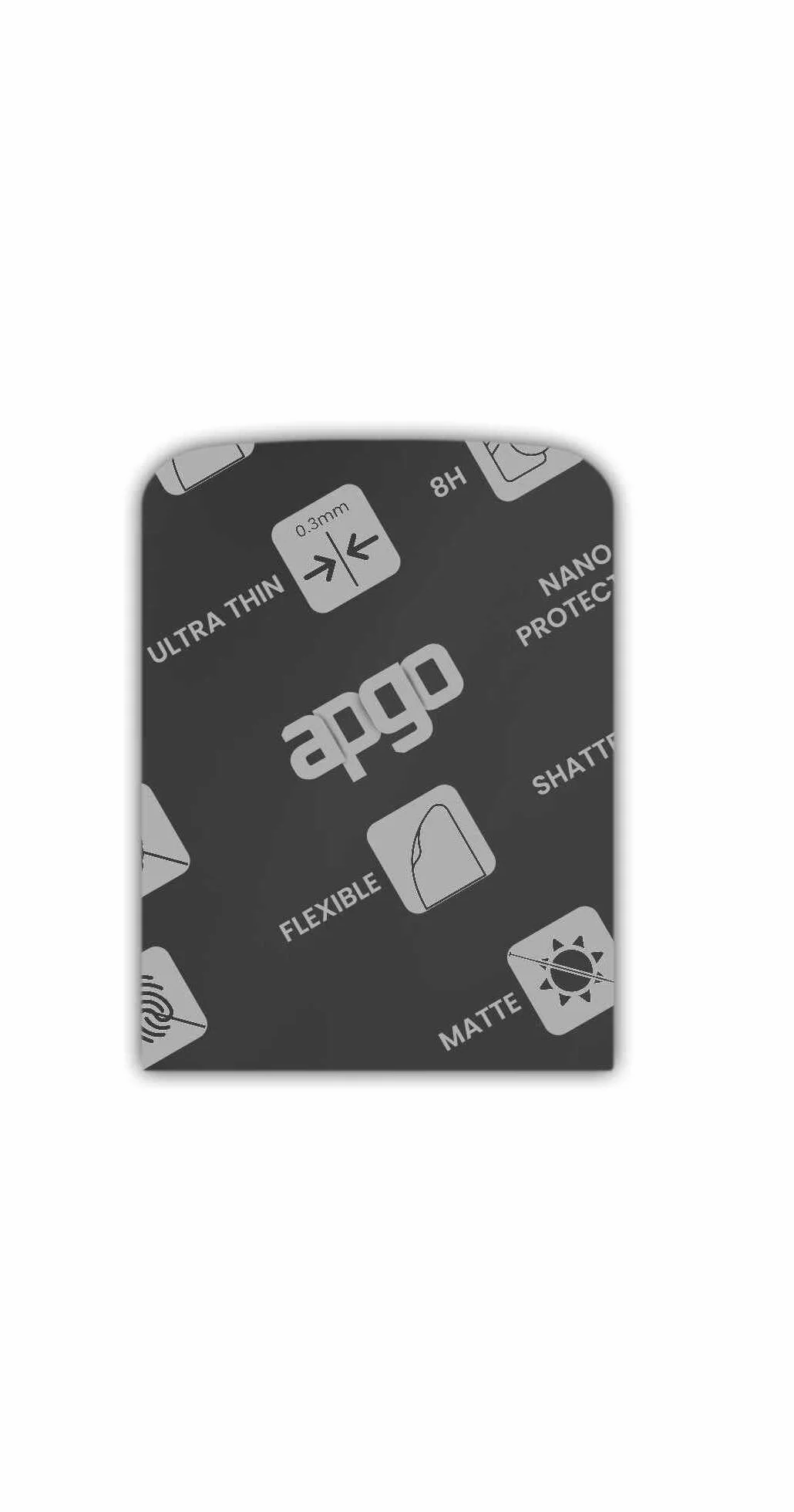 apgo MATTE Hybrid Glass Screen Protector do Wahoo Elemnt Roam GPS V2, szkło hybrydowe MATOWE, zamiennik hartowanego