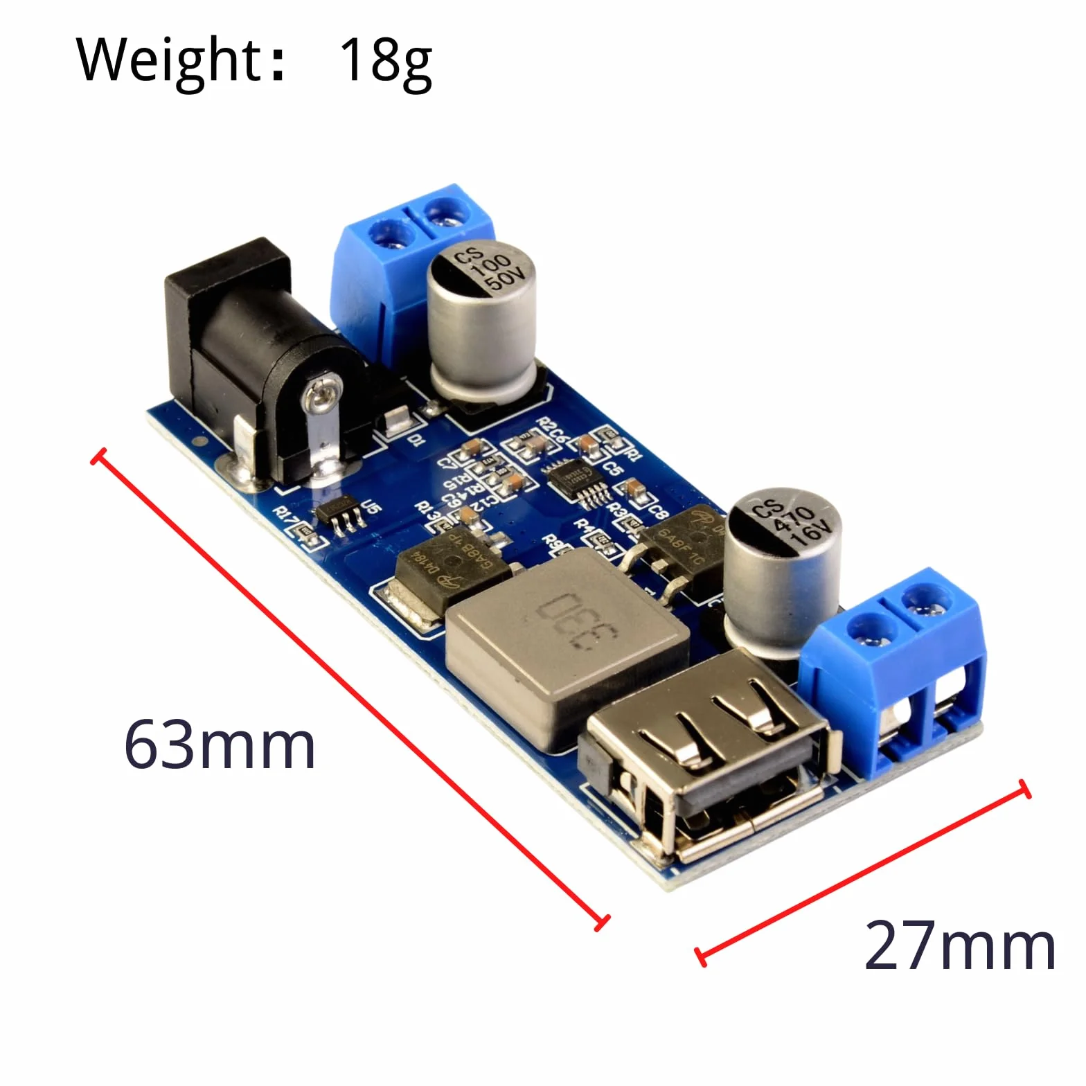 DC-DC Step Down Converter 9-36 V do 5 V 5 A przetwornica napięcia Buck Converter z USB Dual Output zasilacz sieciowy Power Module do szybkiego ładowania telefonu (2 sztuki)