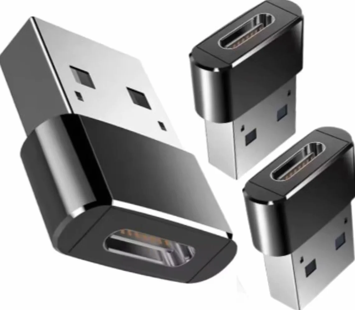 Przejściówka USB C na USB A - Zestaw 3 szt - Adapter USB C na USB A Złącze Typ C Żeński do USB-A Męski, Transfer Danych 480Mbps, Aluminiowa Obudowa, iPhone 15/16, Samsung Galaxy, Xiaomi, PC