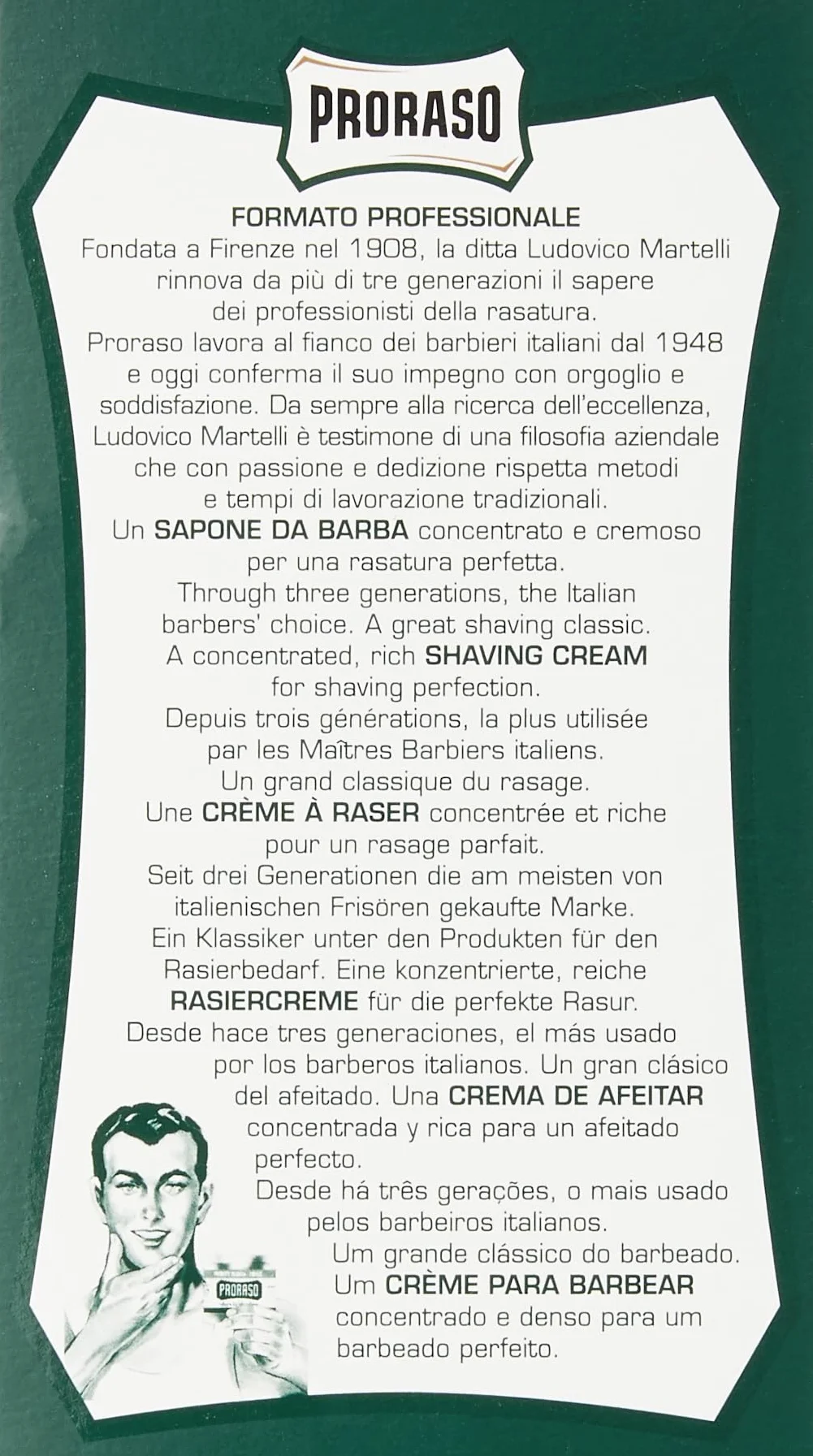 Proraso Shaving Cream, 1 opakowanie (1 x 500 ml)