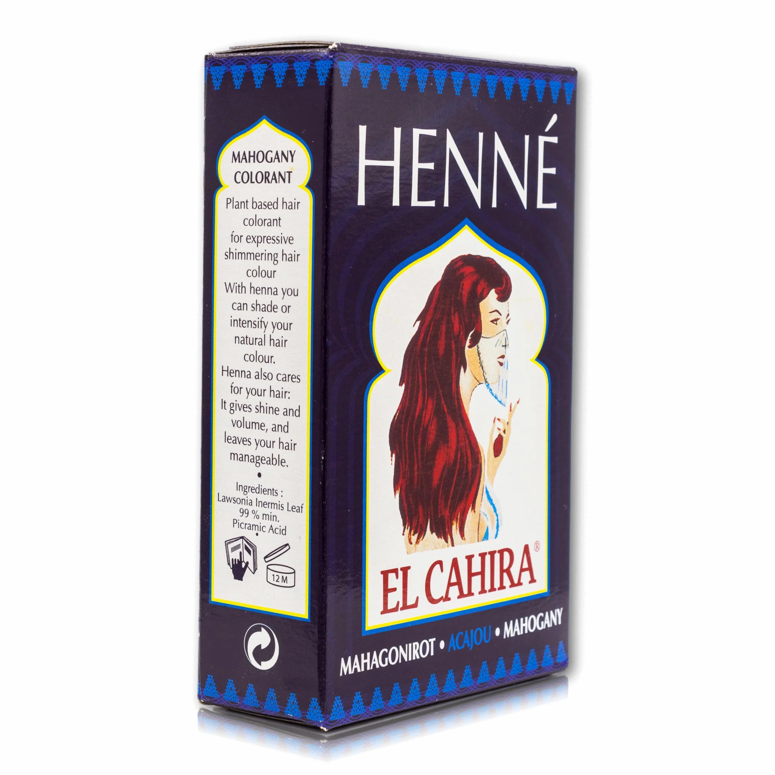 El Cahira - henna mahoń czerwony - mahoń - Acajou 3 szt. (3 x 90 g)