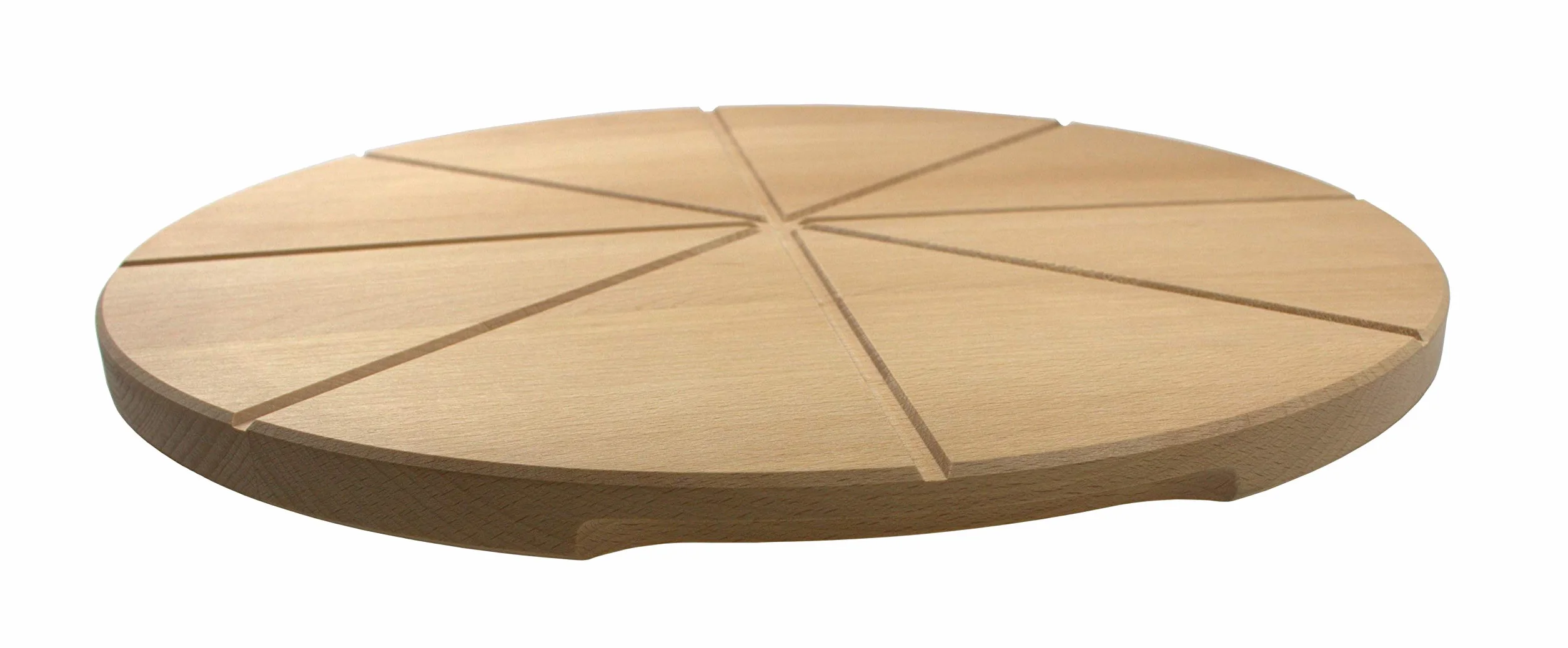 efo Talerz do serwowania pizzy drewno bukowe krojone rowki do pizzy (35 [cm] | 13,75 cala)