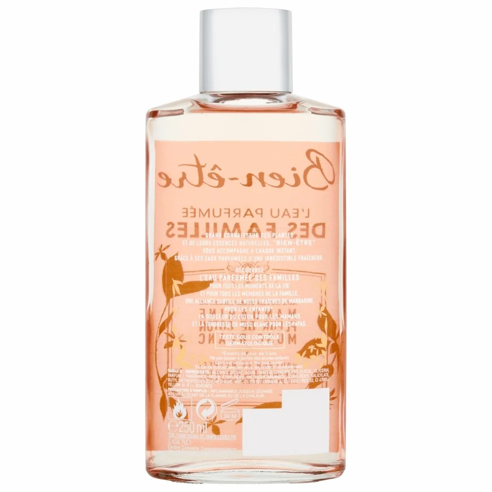 Wellness - Rodzinna woda zapachowa z nutami zapachowymi Mandarynki/Biała bawełna piżmo - 250 ml