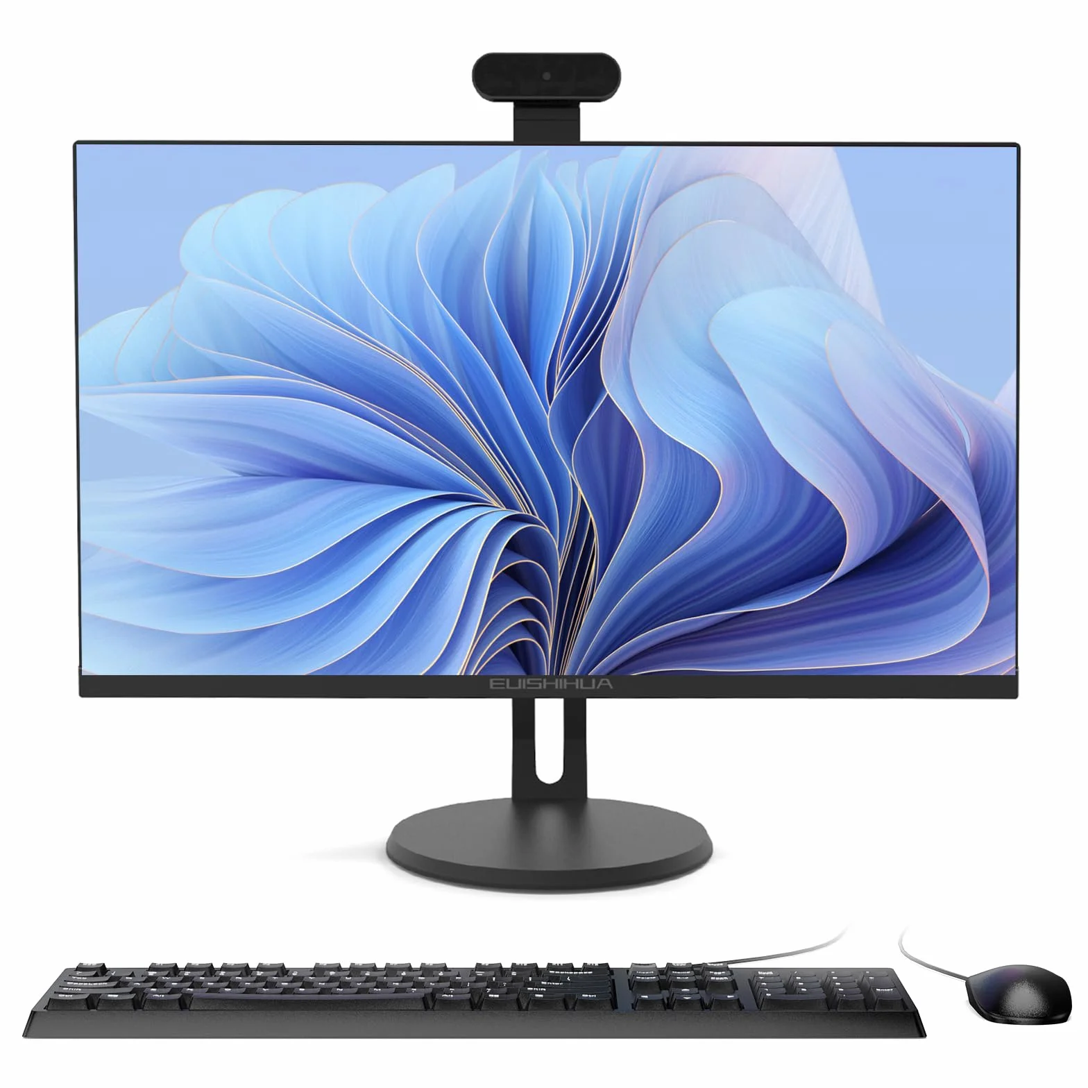 DREAMFYRE Komputer stacjonarny All-in-One 8GB RAM 512 GB SSD PC All-in-One i7 czterordzeniowy (do 3 GHz) 23,8 cala z odpinanym aparatem z regulowanym ekranem 2,4 G/5G, WiFi BT 4.2 IPS HD, czarny