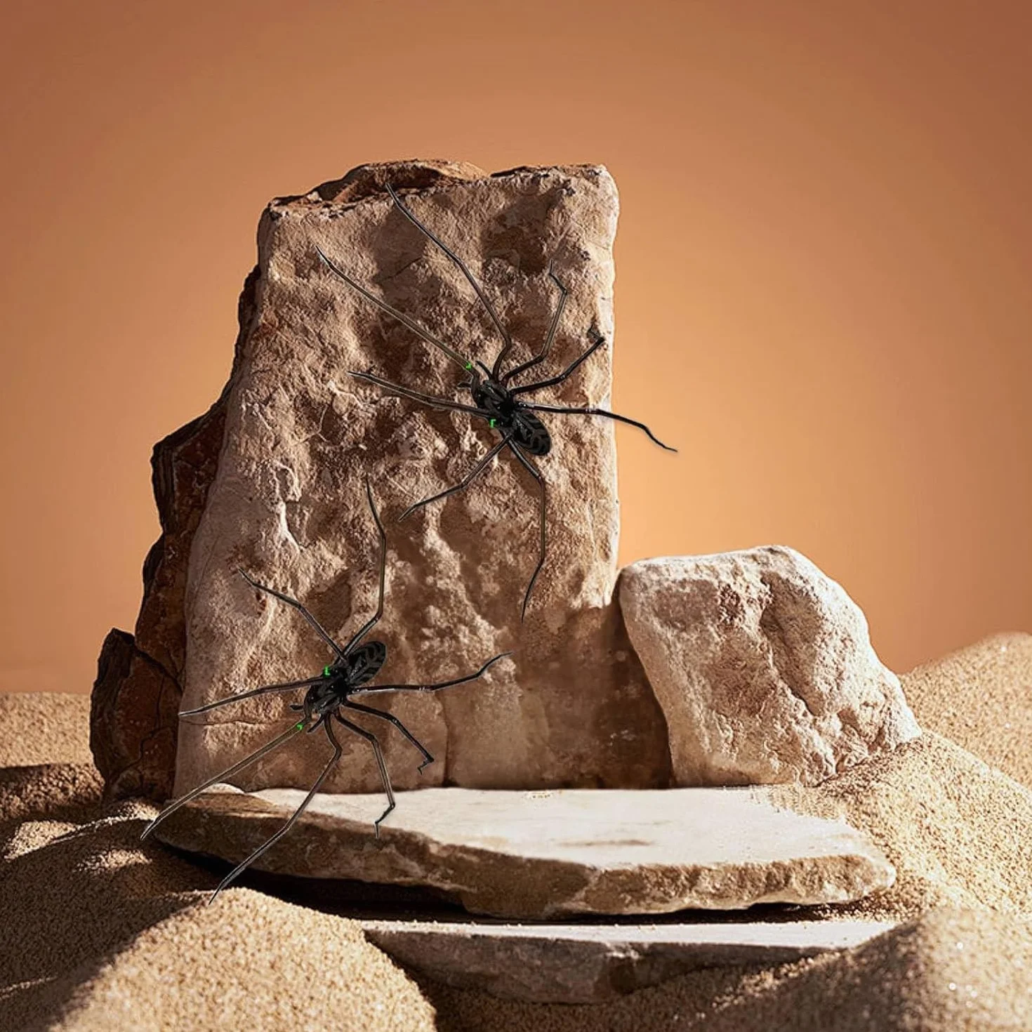 Yamobi Magnes na lodówkę 3D Spinne Realistyczne magnesy na pająki Halloween dekoracja