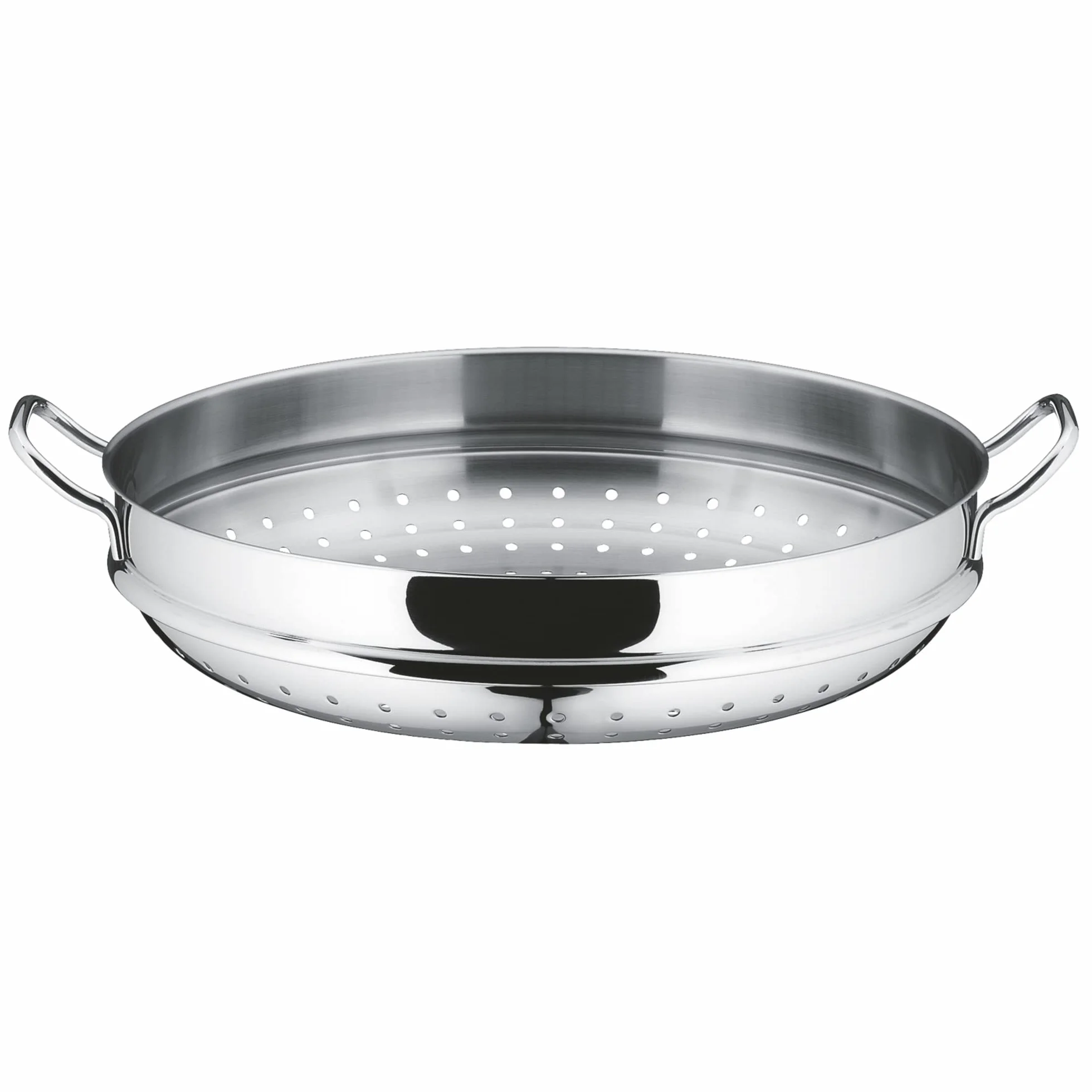 WMF Party wok 4-częściowy zestaw do gotowania na wok z pokrywką, 36 cm, 4,5 l, kratka do odkładania, wkładka do amortyzatora ze stali szlachetnej Cromargan, polerowana, niepowlekana, indukcyjna