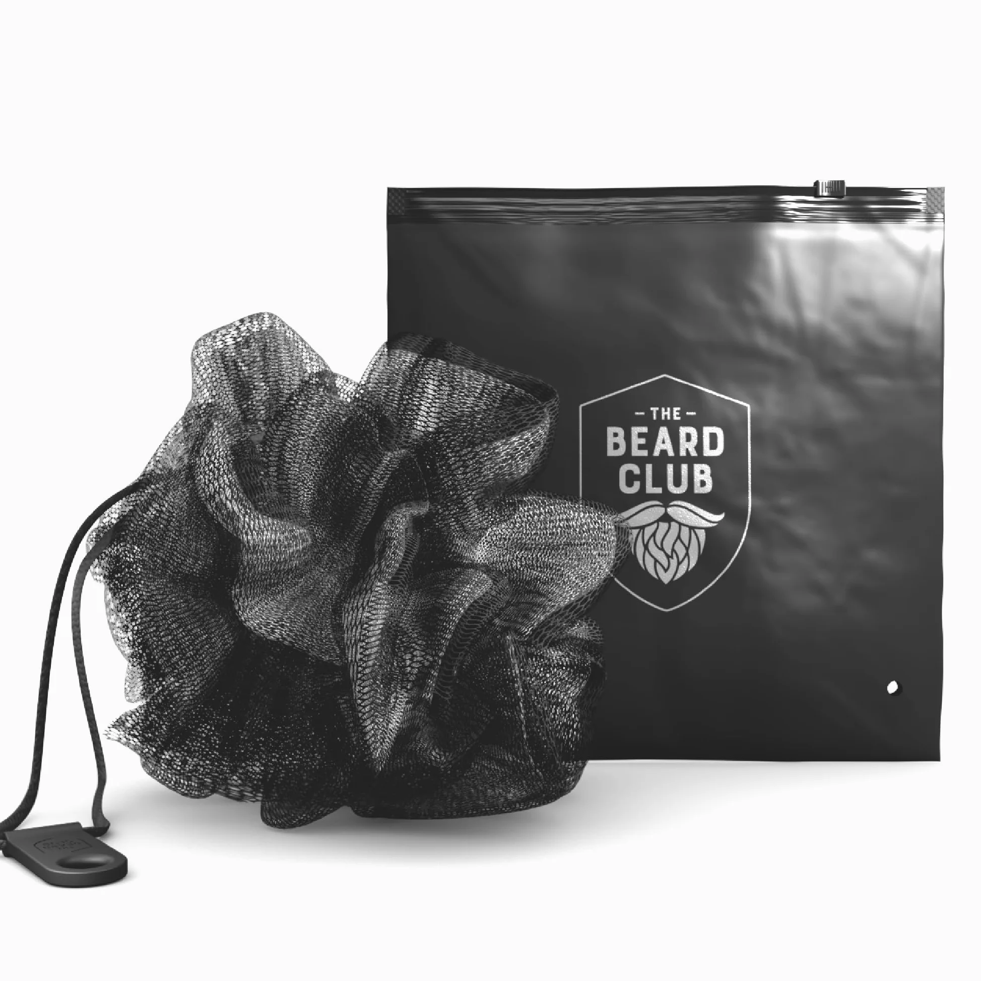 Beard Club Premium złuszczająca gąbka luffa dla mężczyzn - miękka myjka do ciała pod prysznic dla mężczyzn i kobiet, duża luffa do kąpieli dla luksusowej pielęgnacji skóry, trwała pufa prysznicowa i
