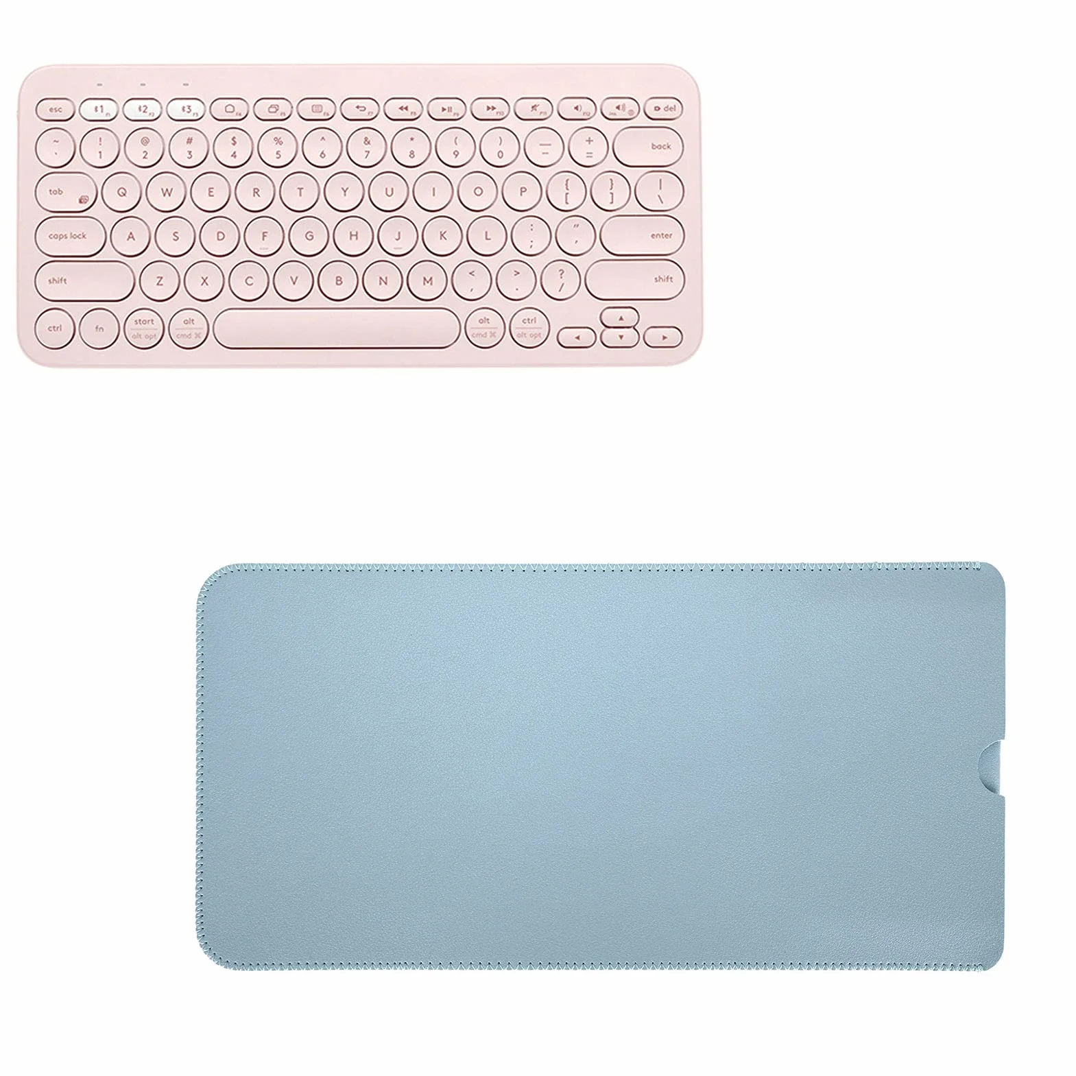 Etui na klawiaturę Logitech K380, przenośne, przenośne, pyłoszczelne etui ochronne na klawiaturę, ze sztucznej skóry (niebieskie)