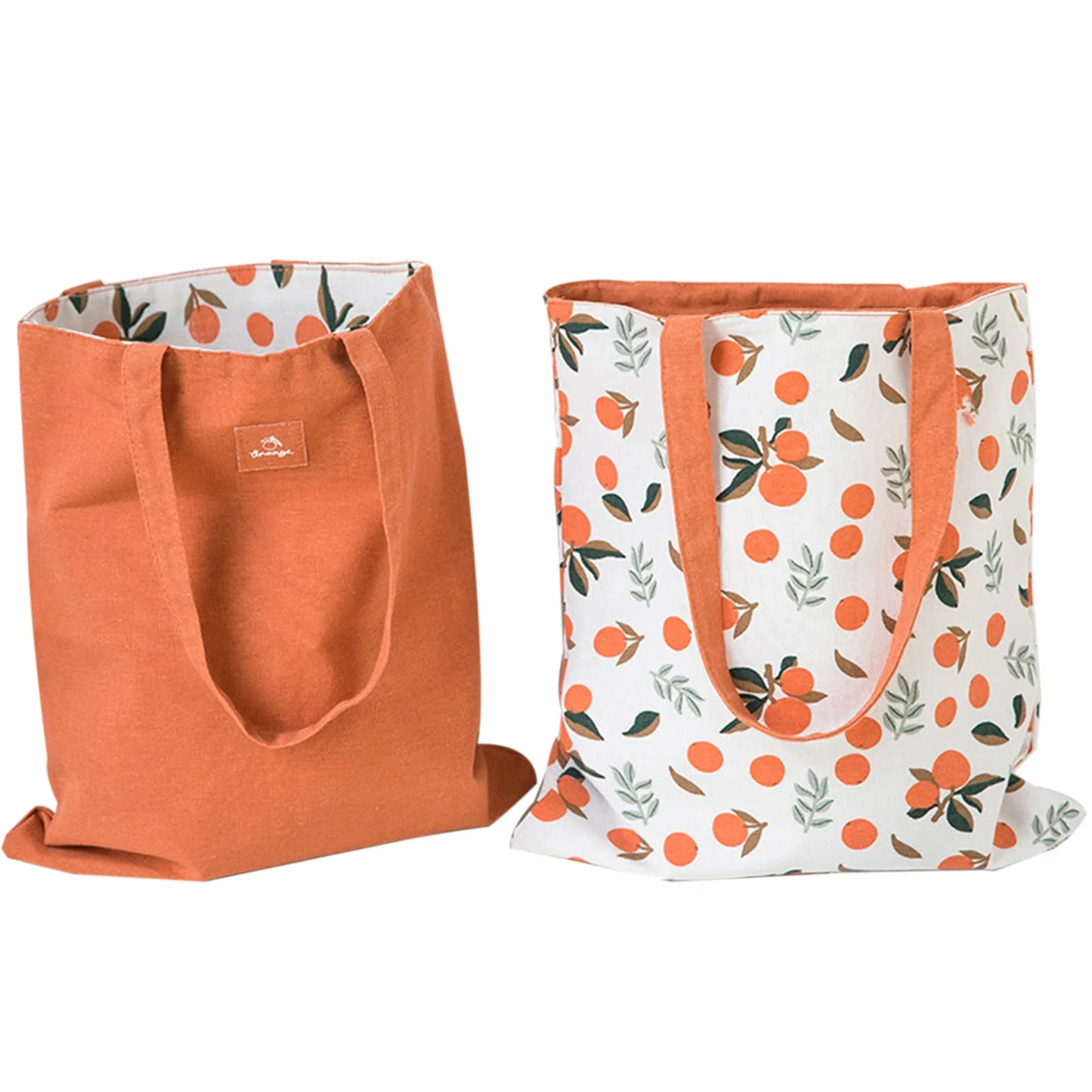 Dwustronna torba lniana bawełna 40 x 36 cm