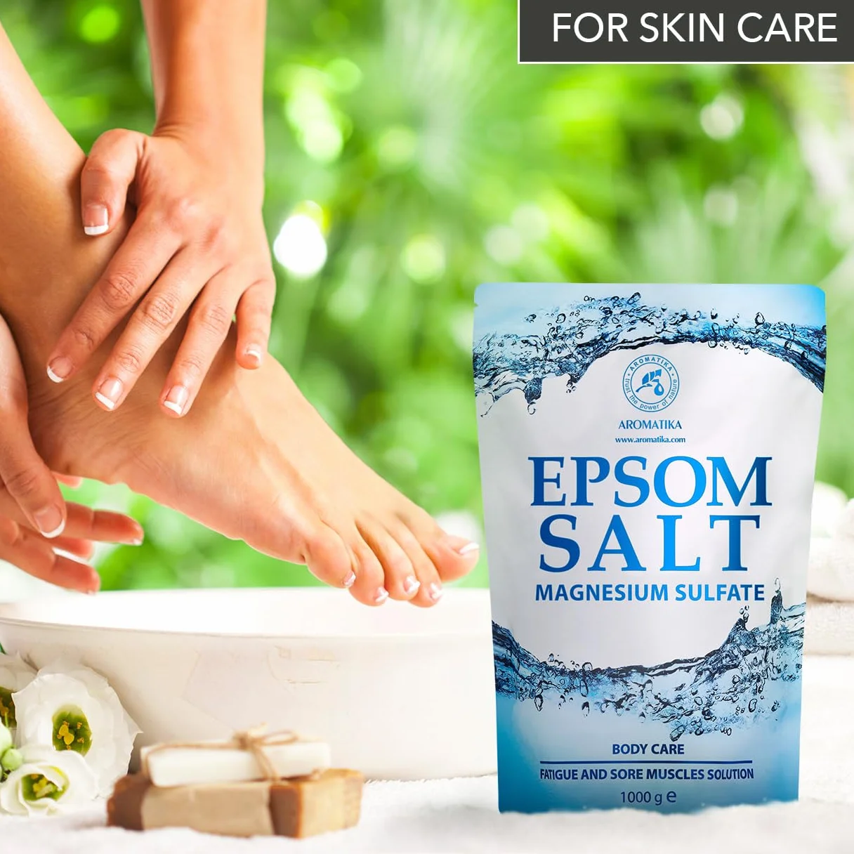 Epsom Bath Salt 5kg - 100% Pure & Natural Epsom Salt - Concentrated Magnesium Sulphate - Soothing & Relieves Sore Muscles - Body Care - Good Skin Care & Muscle Relaxant