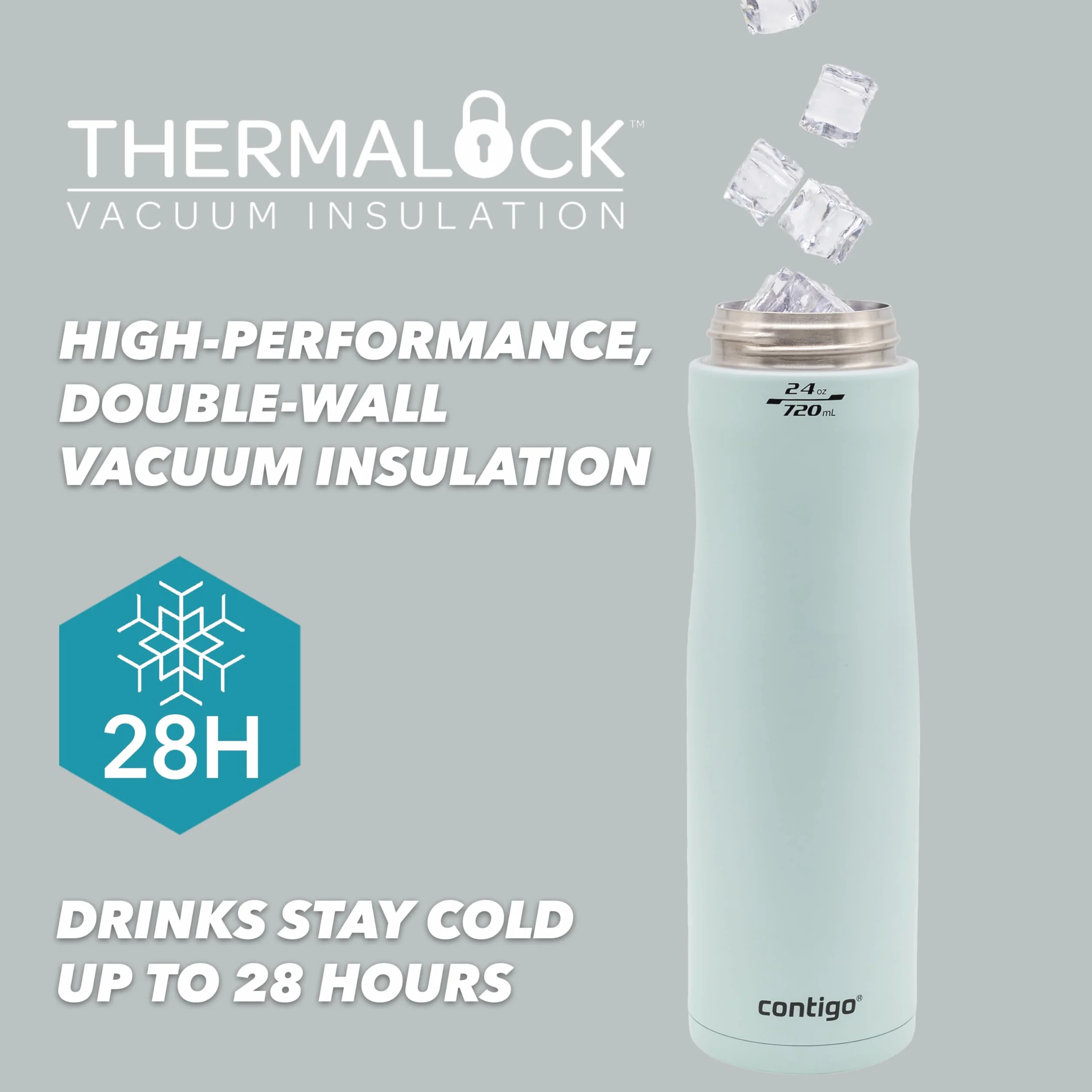 Contigo Autoseal Chill butelka na wodę ze stali nierdzewnej 720 ml