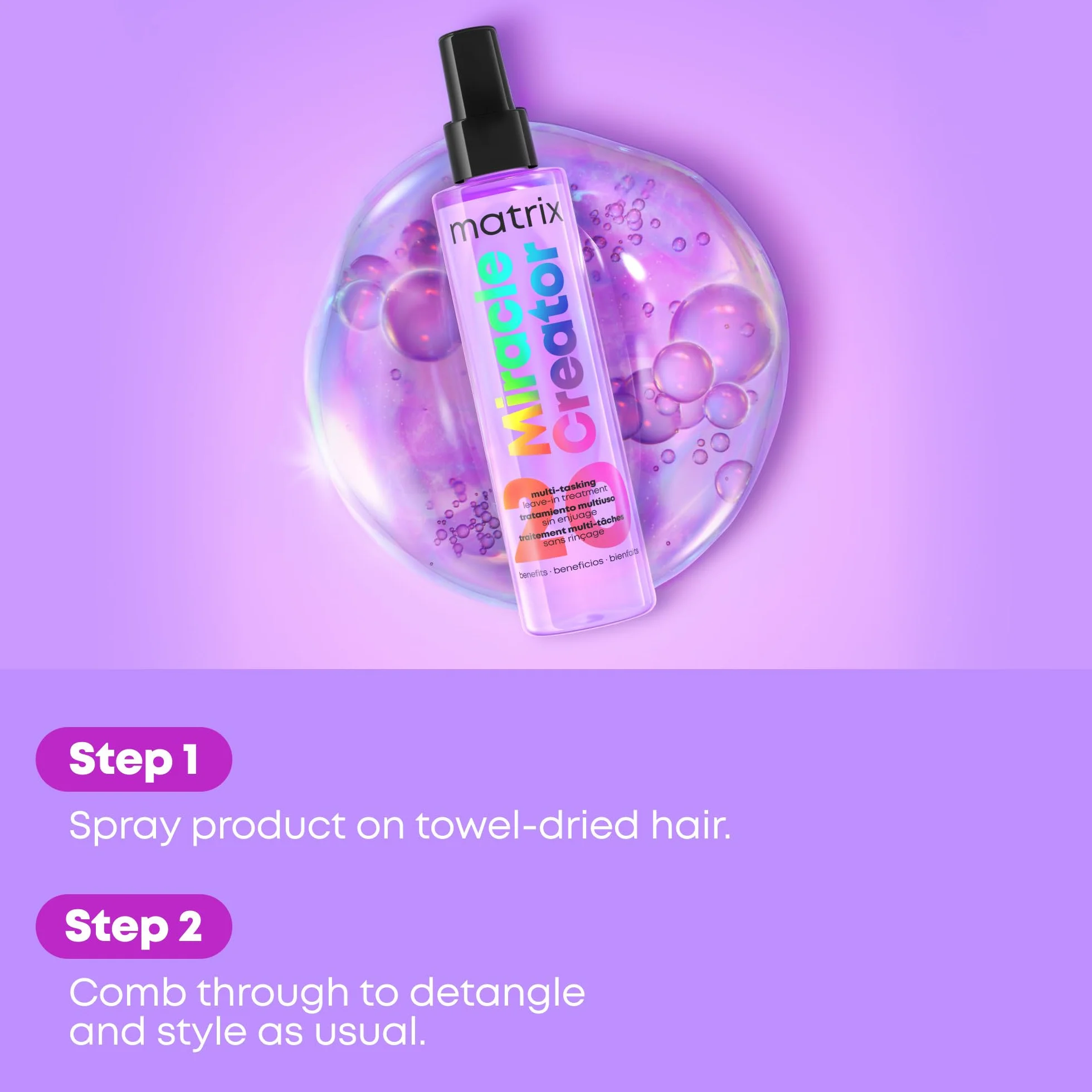 Matrix Wielozadaniowy spray zapachowy, ochrona przed przegrzaniem, profesjonalna stylizacja, Miracle Creator, 100 ml