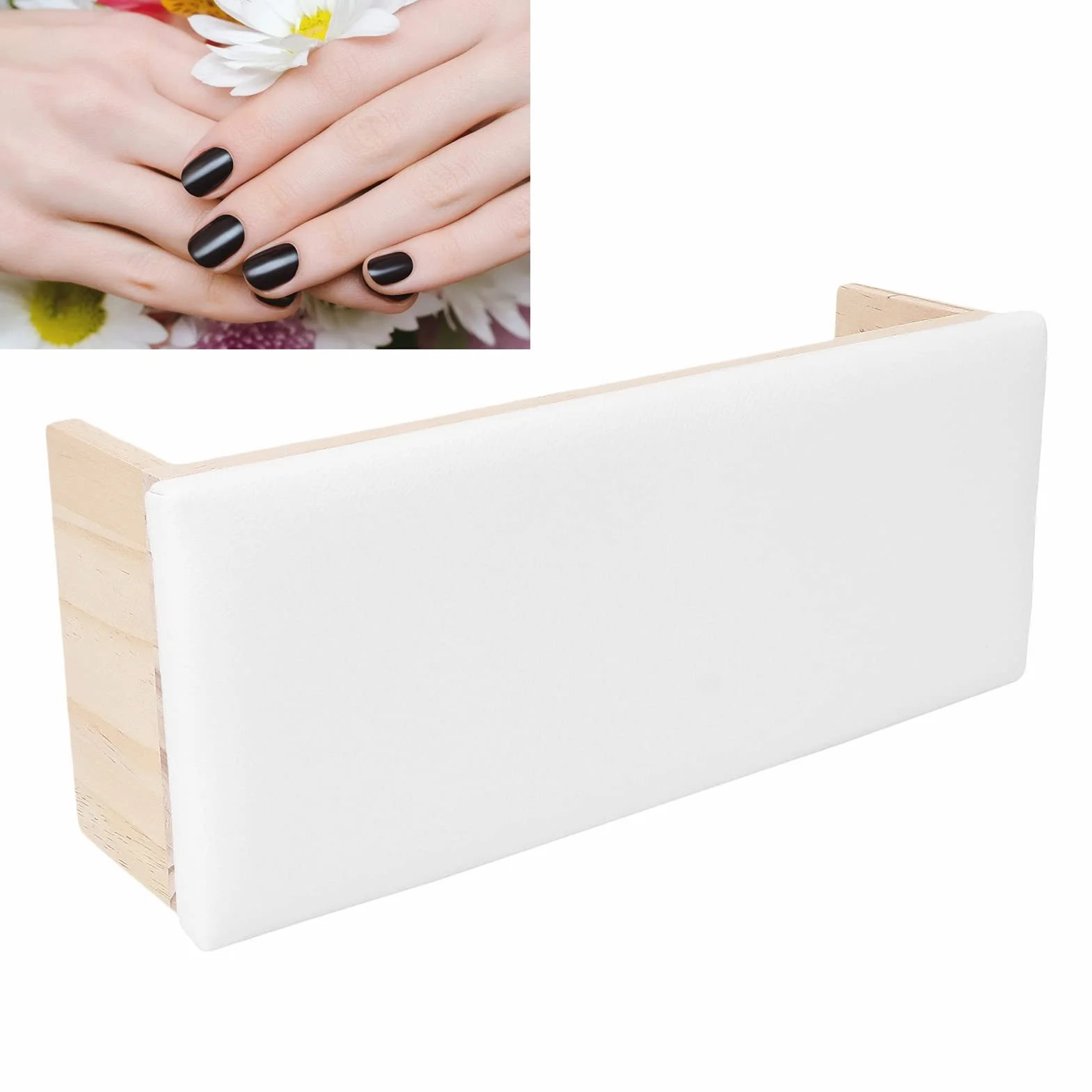 Podpórka do Paznokci, Profesjonalna Poduszka do Zdobienia Paznokci Miękka Skóra PU Podłokietnik do Paznokci Poduszka Manicure Podpórka do Paznokci do Salonu Paznokci i Użytku Domowego(biały)