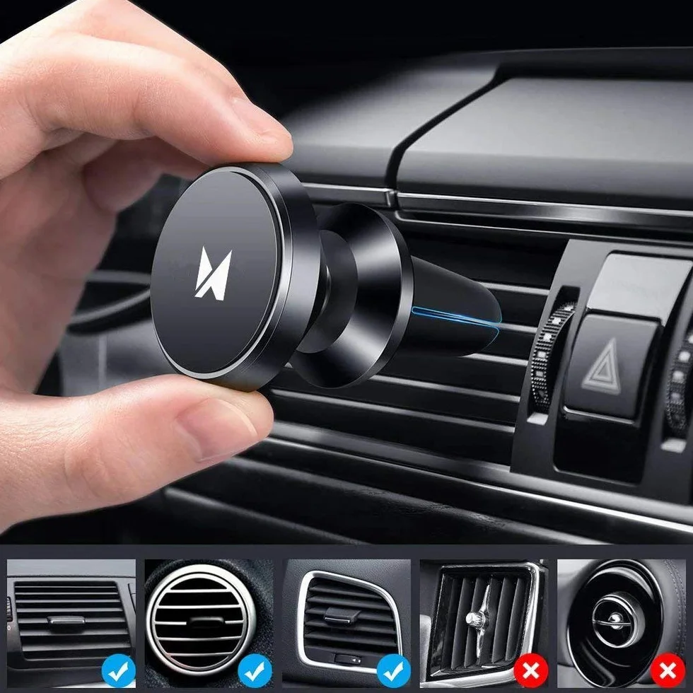 Wozinsky Holder uchwyt samochodowy magnetyczny uchwyt na telefon komórkowy auto kratka wentylacyjna samochód (WMH-04)