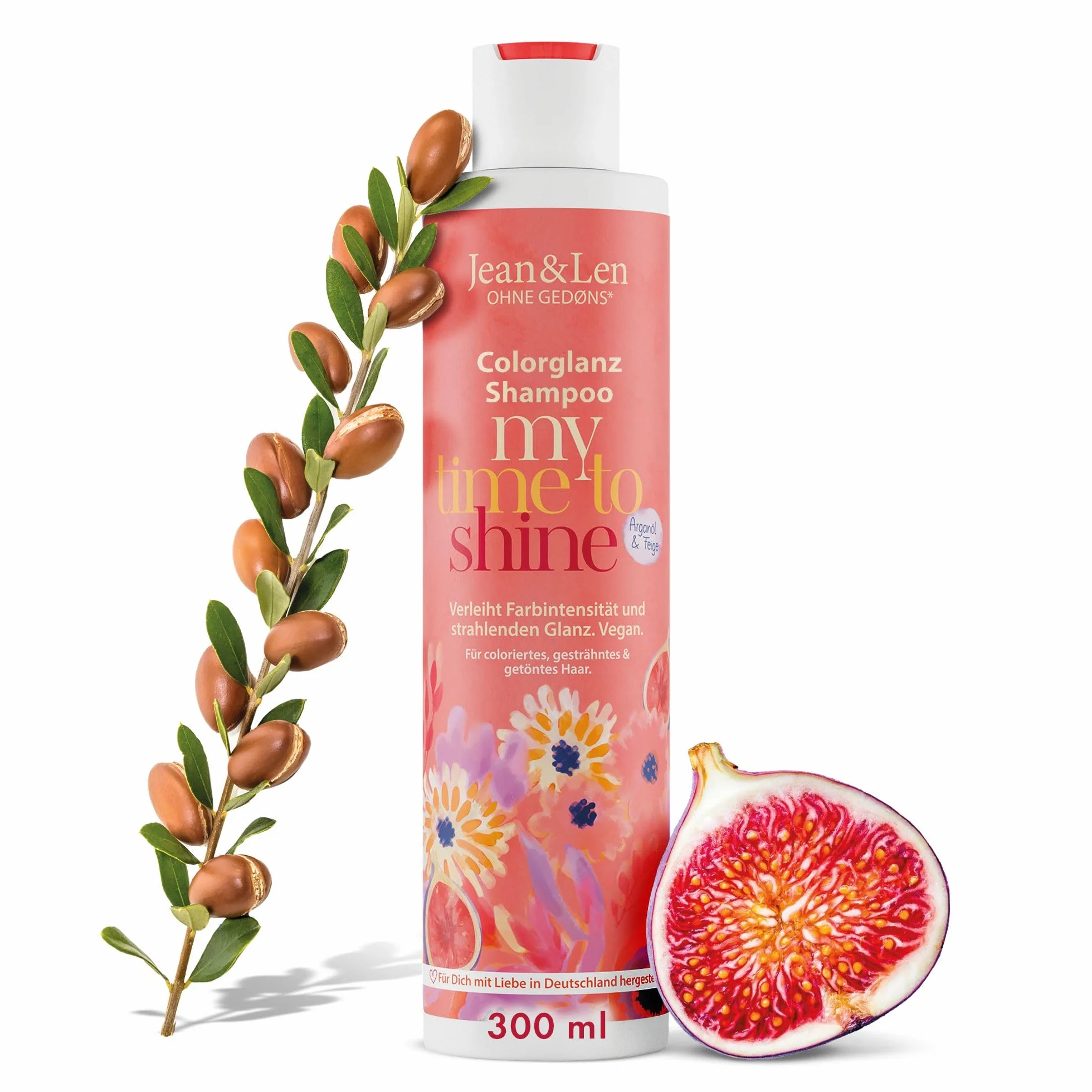 Jean & Len Color Shine Argan Oil & Fig Szampon, Biały, 300 ml