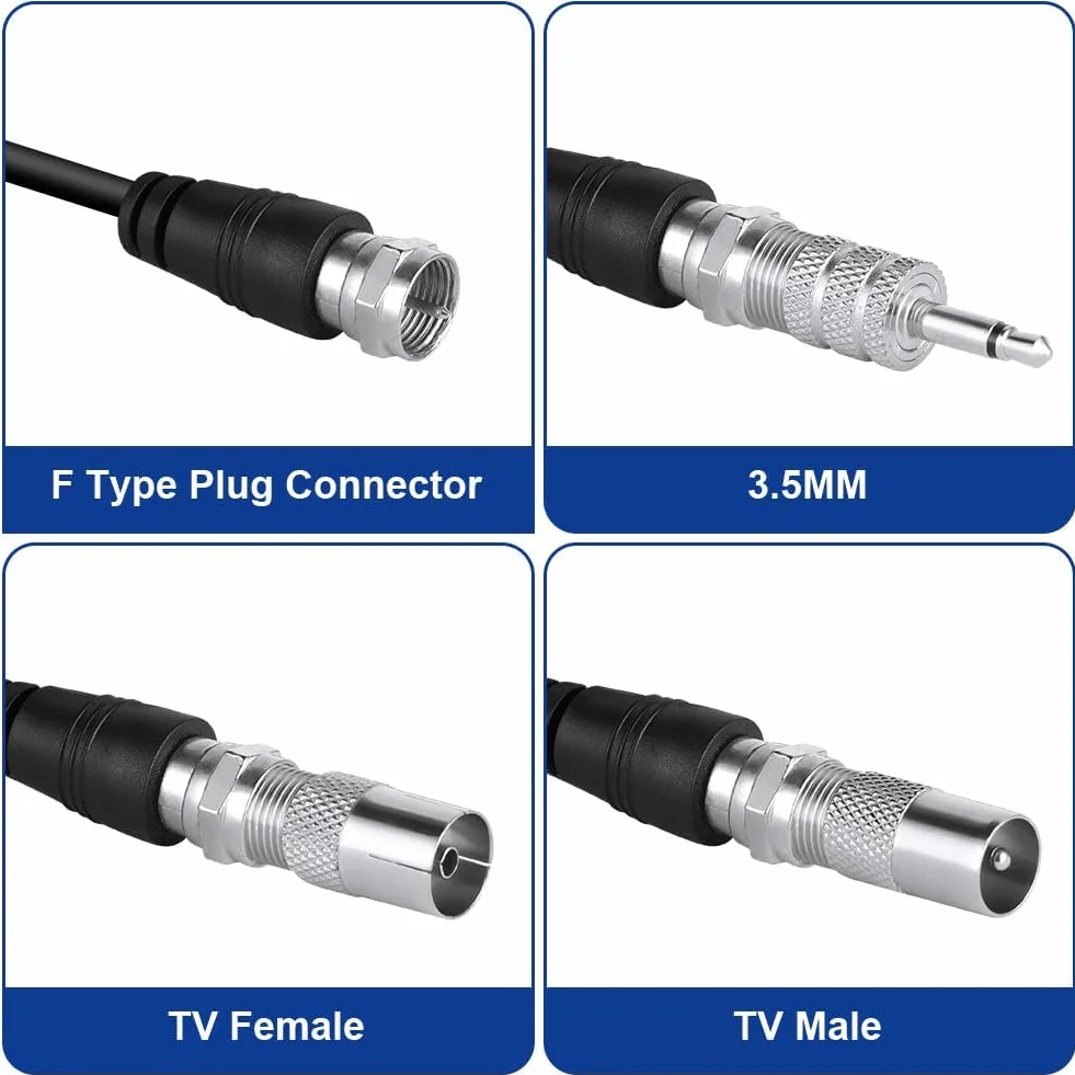 DAB Antena radiowa do systemu HiFi wewnątrz, 3M FM, wewnętrzna antena radiowa, cyfrowa, teleskopowa, antena telewizyjna do tunera, wzmacniacza stereo, odbiornika, AV, audio, Vedio, kina domowego