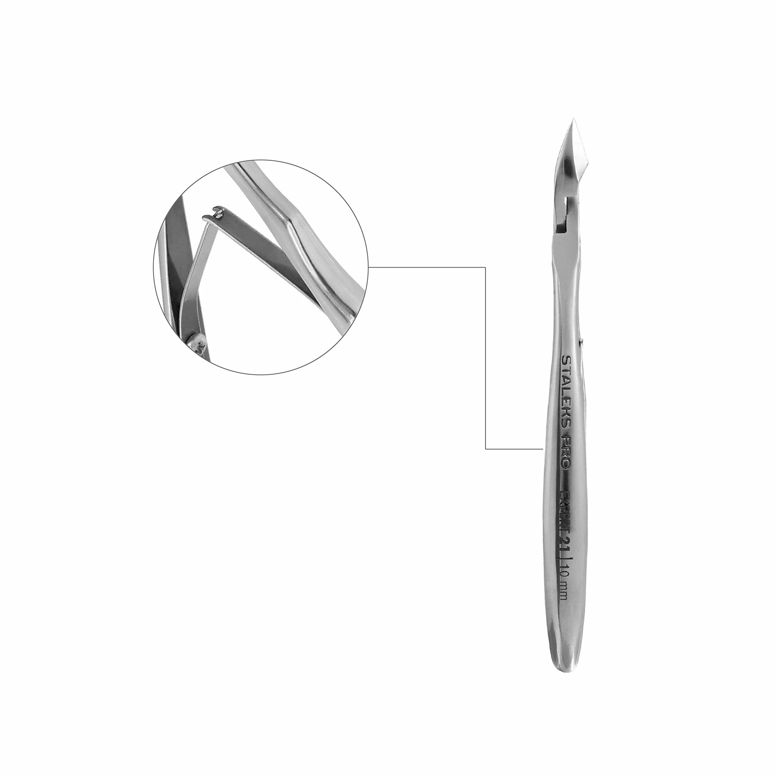 KL-01 profesjonalne szczypce do skóry Staleks długość 11,5 cm cięcie 1,4 cm skórzane etui ochronne
