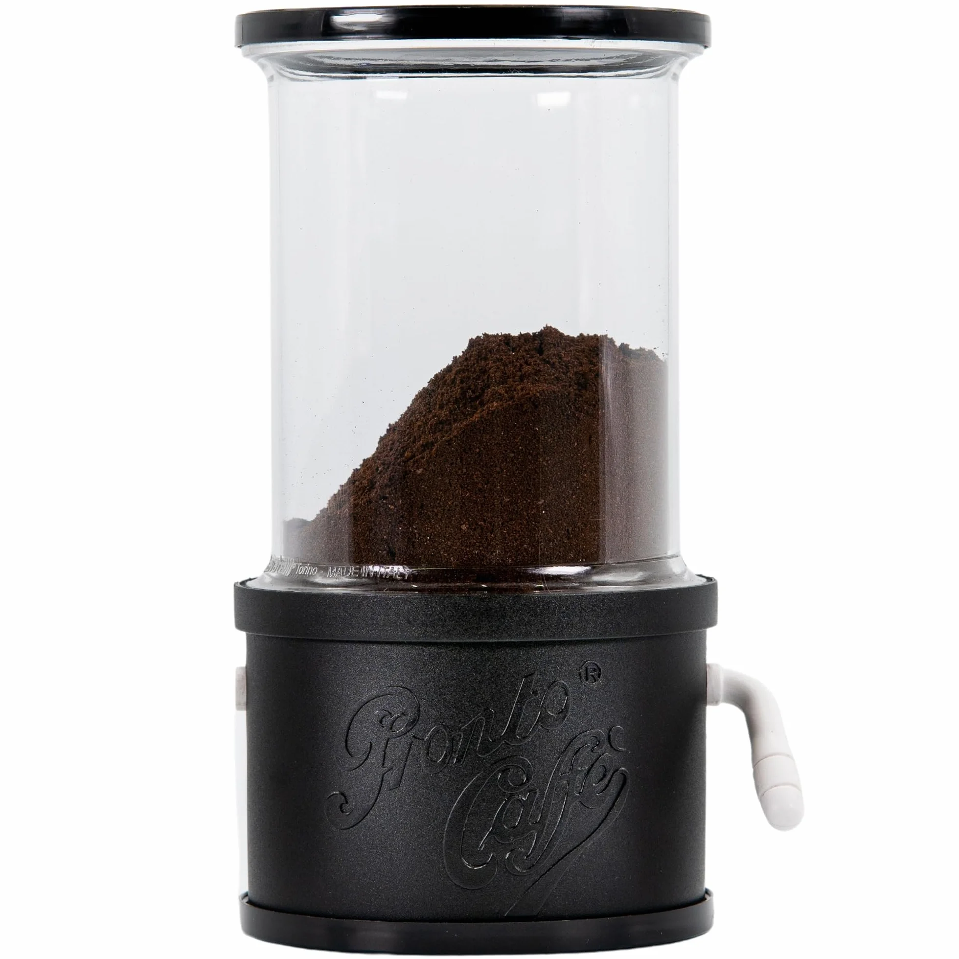 Lavatelli ProntoCoffee Black pojemnik na kawę w proszku z dozownikiem do ekspresów 12 filiżanek 10 cm