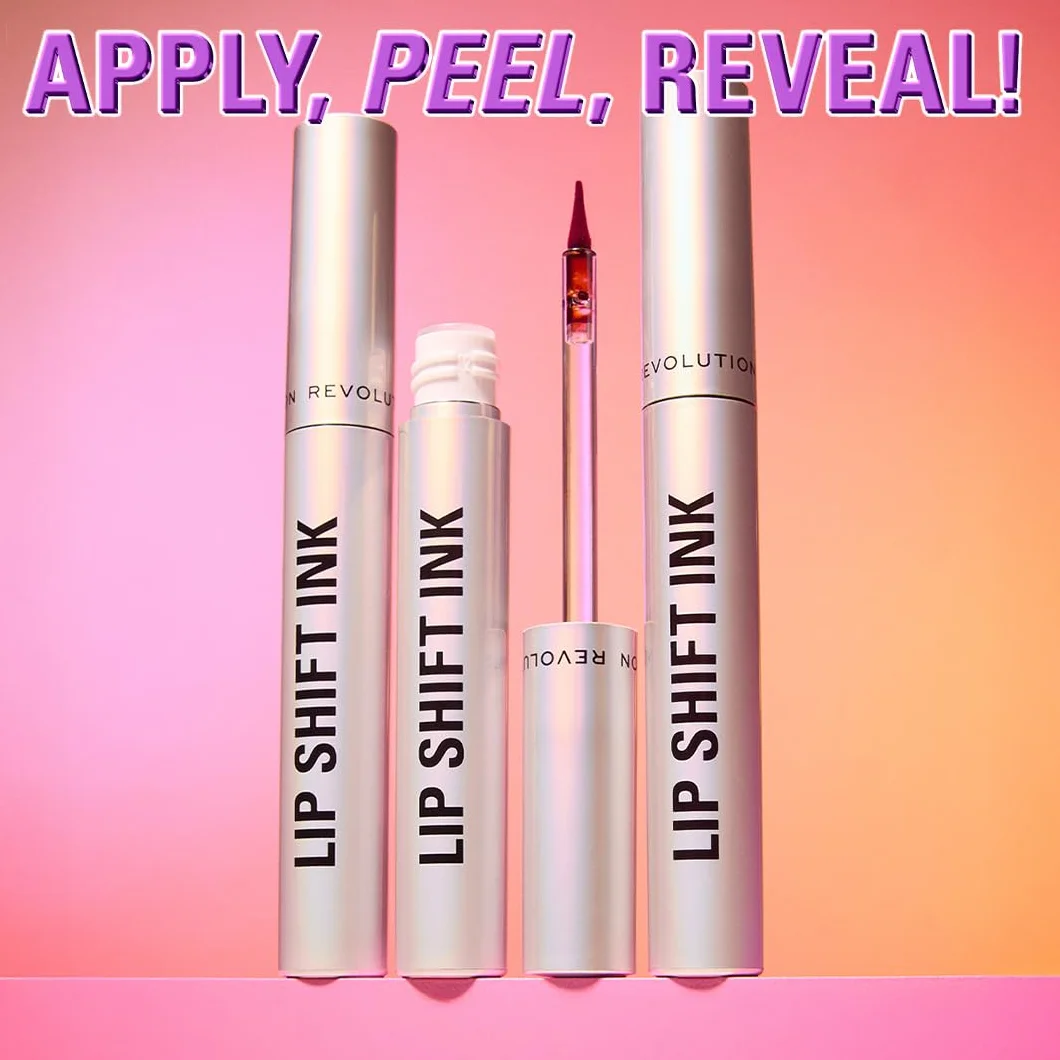 Revolution Lip Shift Ink Peel Off Lip Liner Stain – konturówka do ust o matowym wykończeniu, wegańska i nietestowana na zwierzętach, Hunny Kiss, 1,8 ml