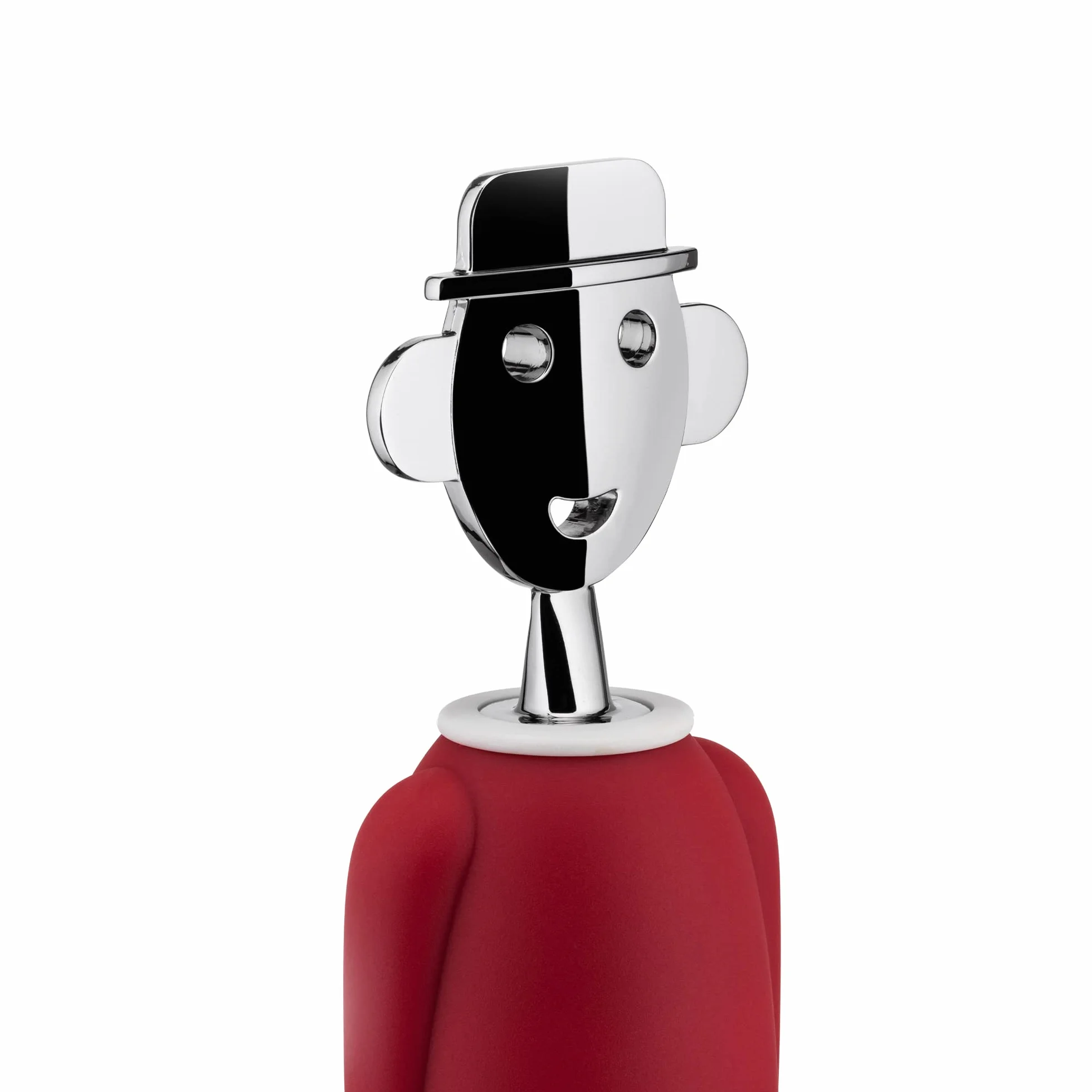 Alessi AAM23 R Design korkociąg, chromowany zamak i żywica termoplastyczna, czerwony